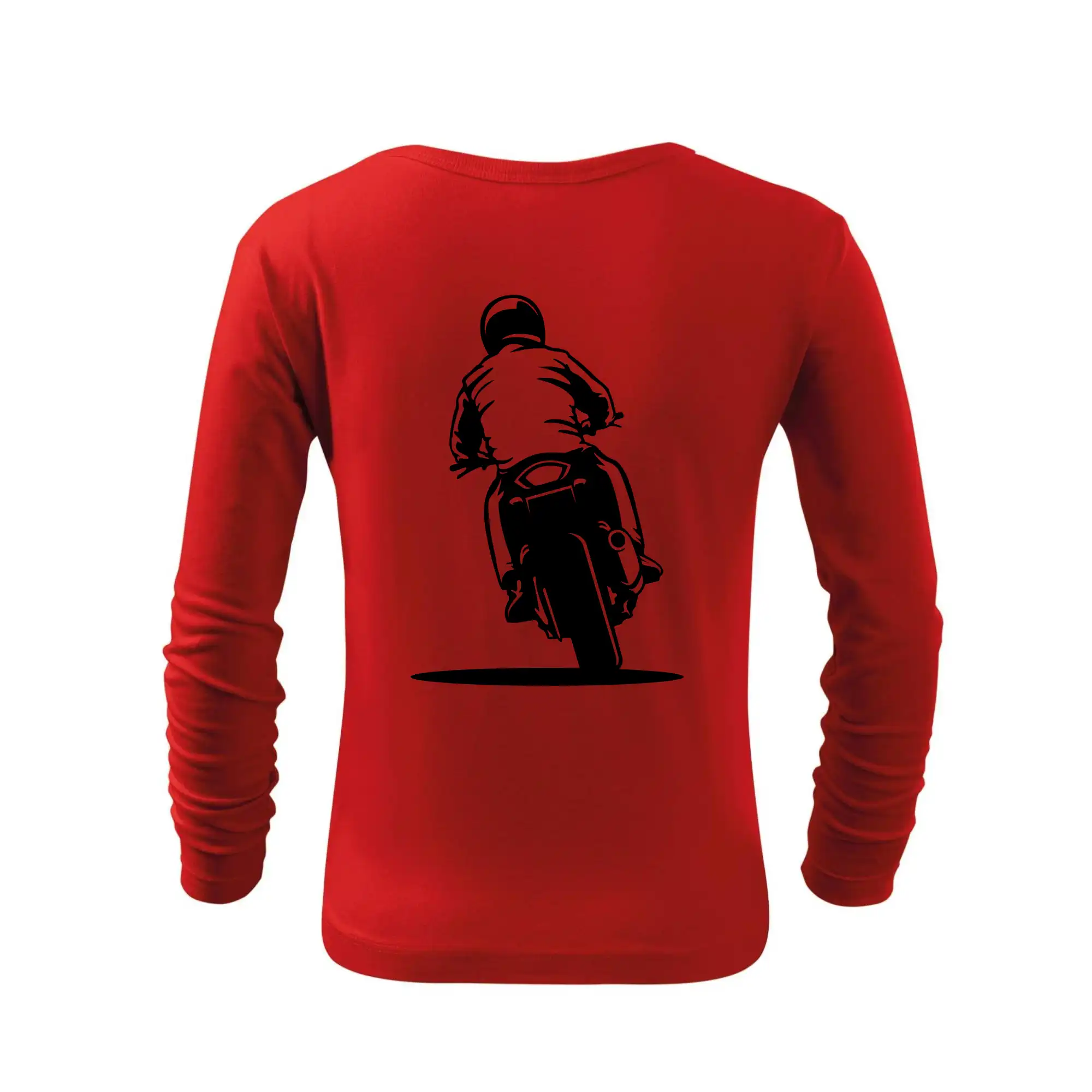 Motorkář na zádech - silnice