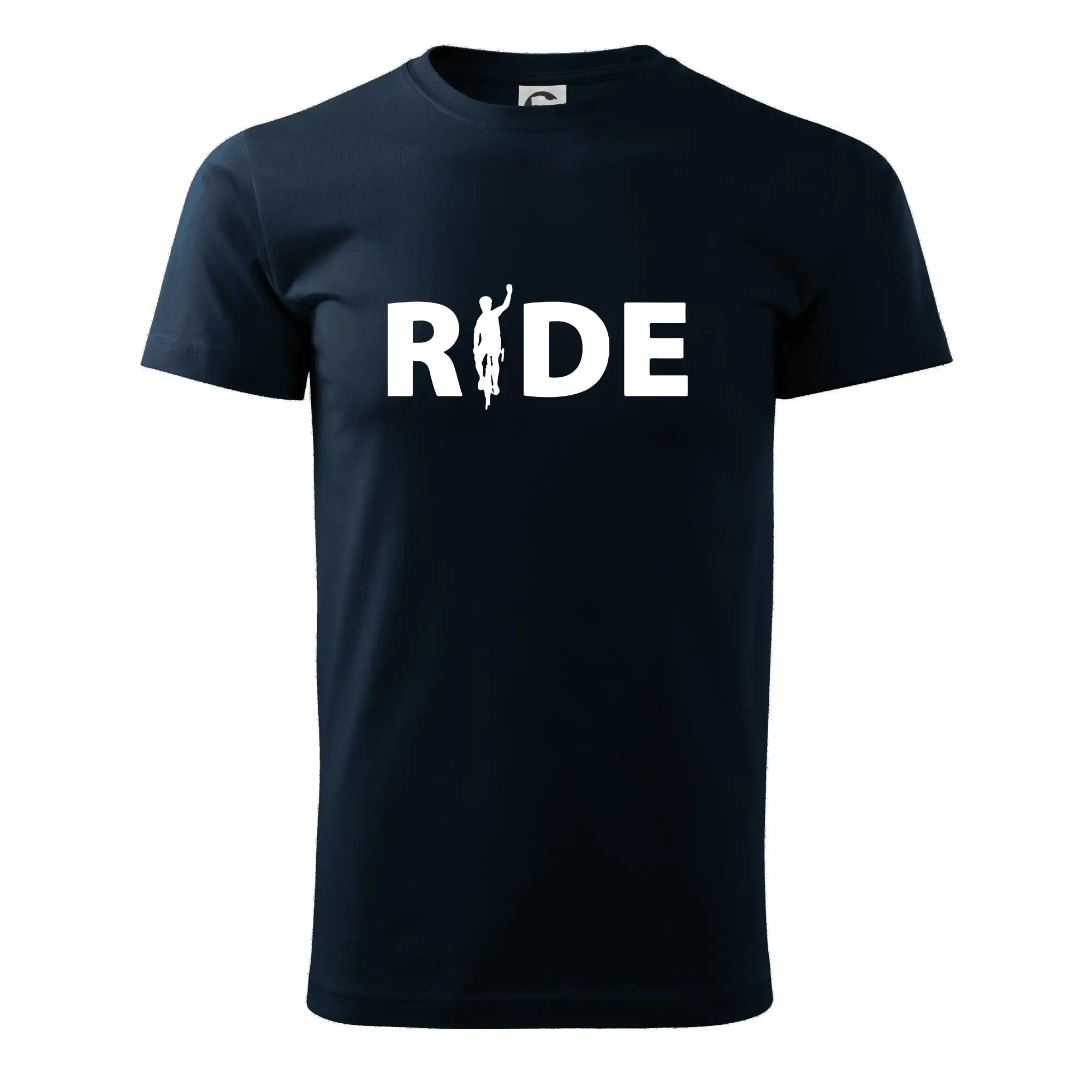 Ride - nápis s cyklistou