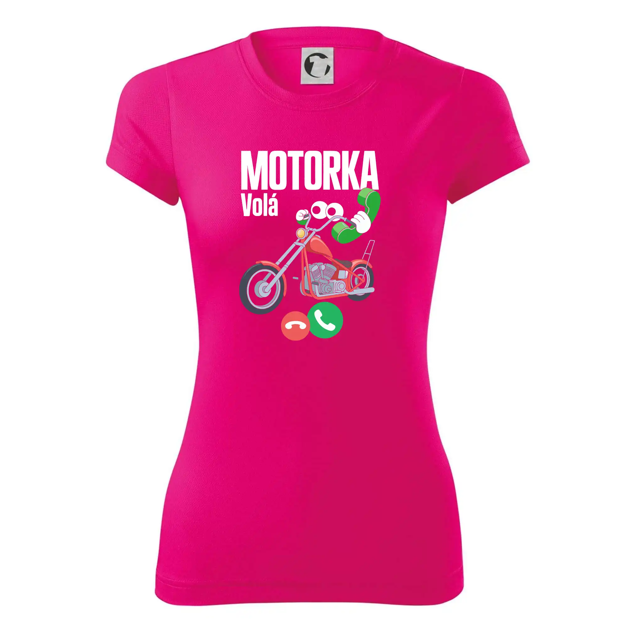 Karikatura motorka chopper volá