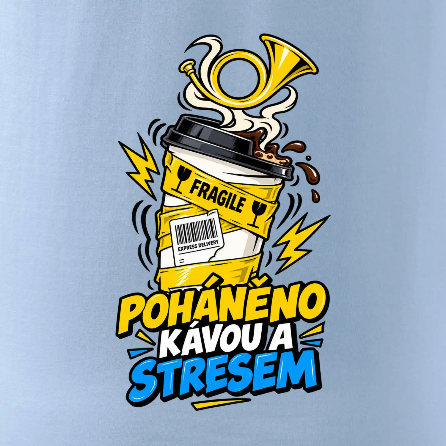 Poháněno kávou a stresem