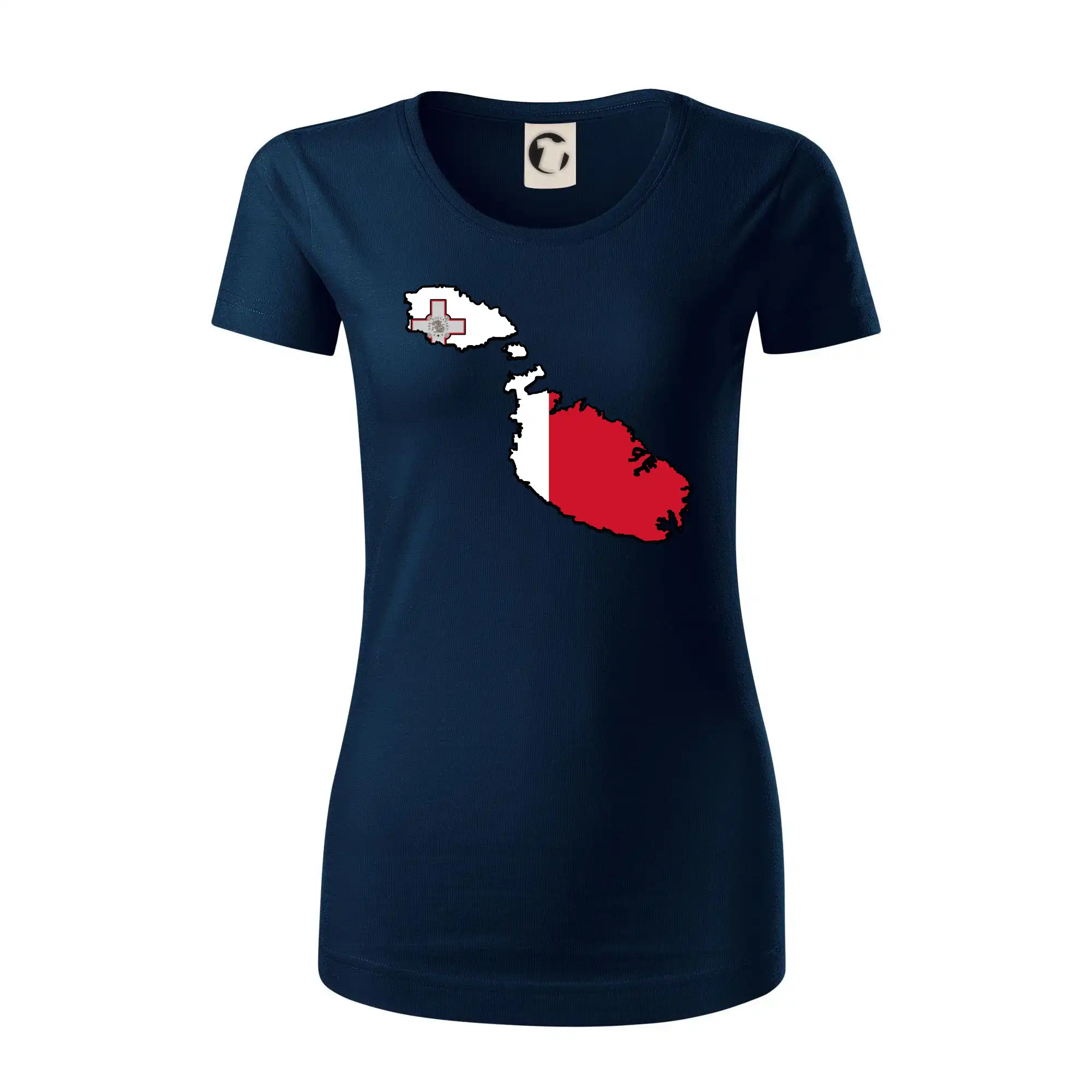 Mapa Malta s vlajkou