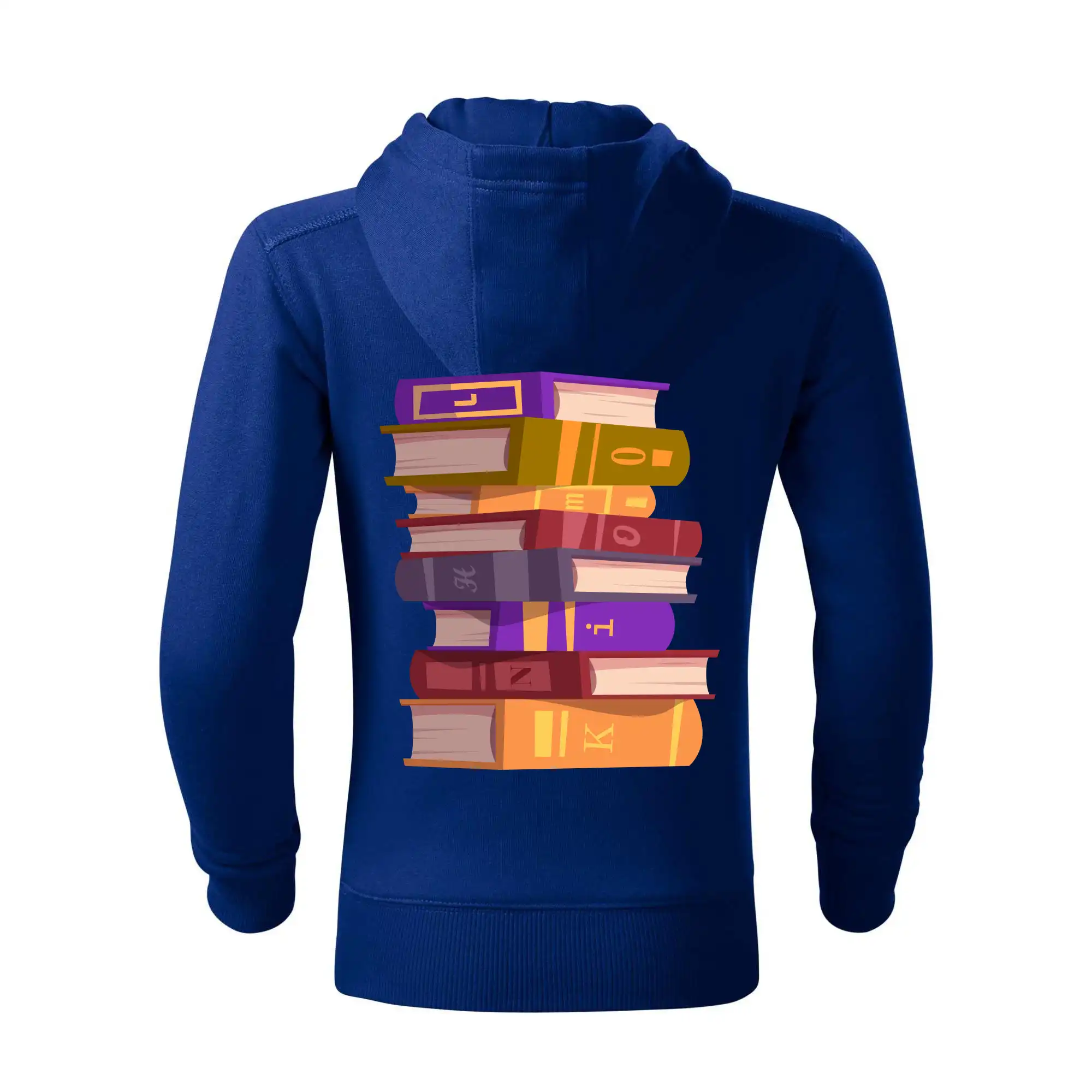 Knihomol stojící knihy