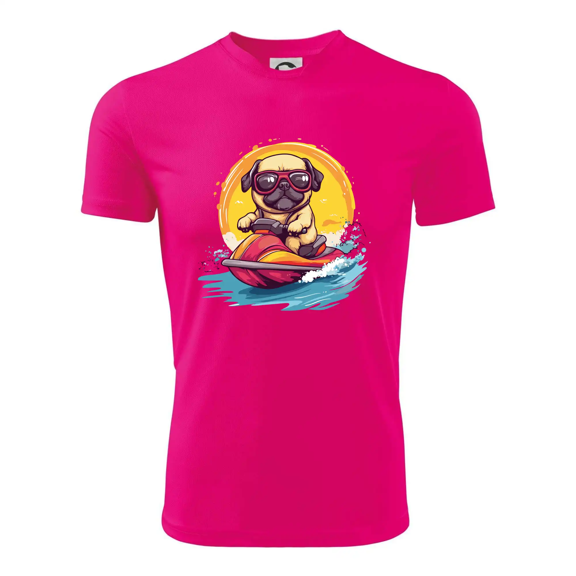 Mops na vodním skútru