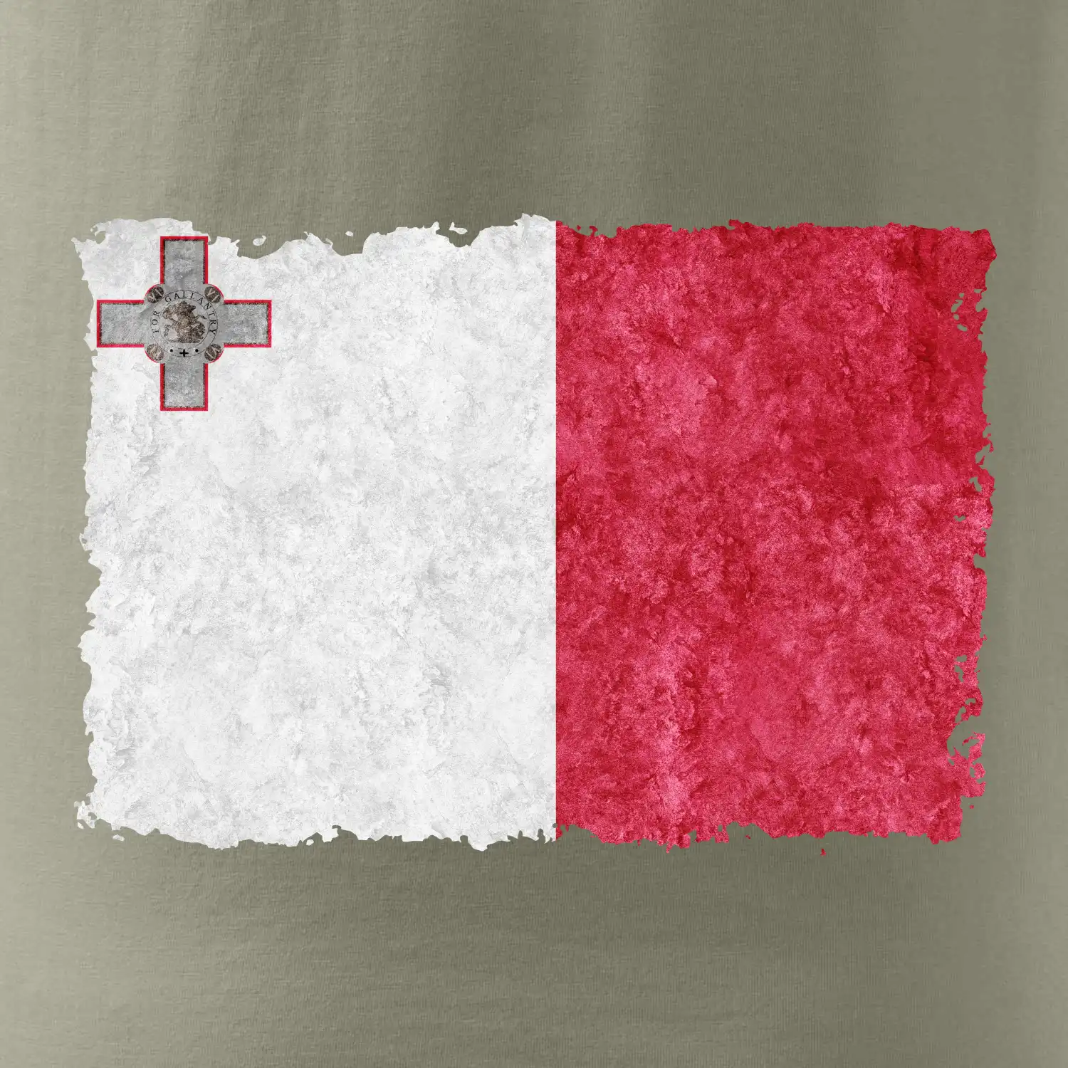 Vlajka Malta okousaná
