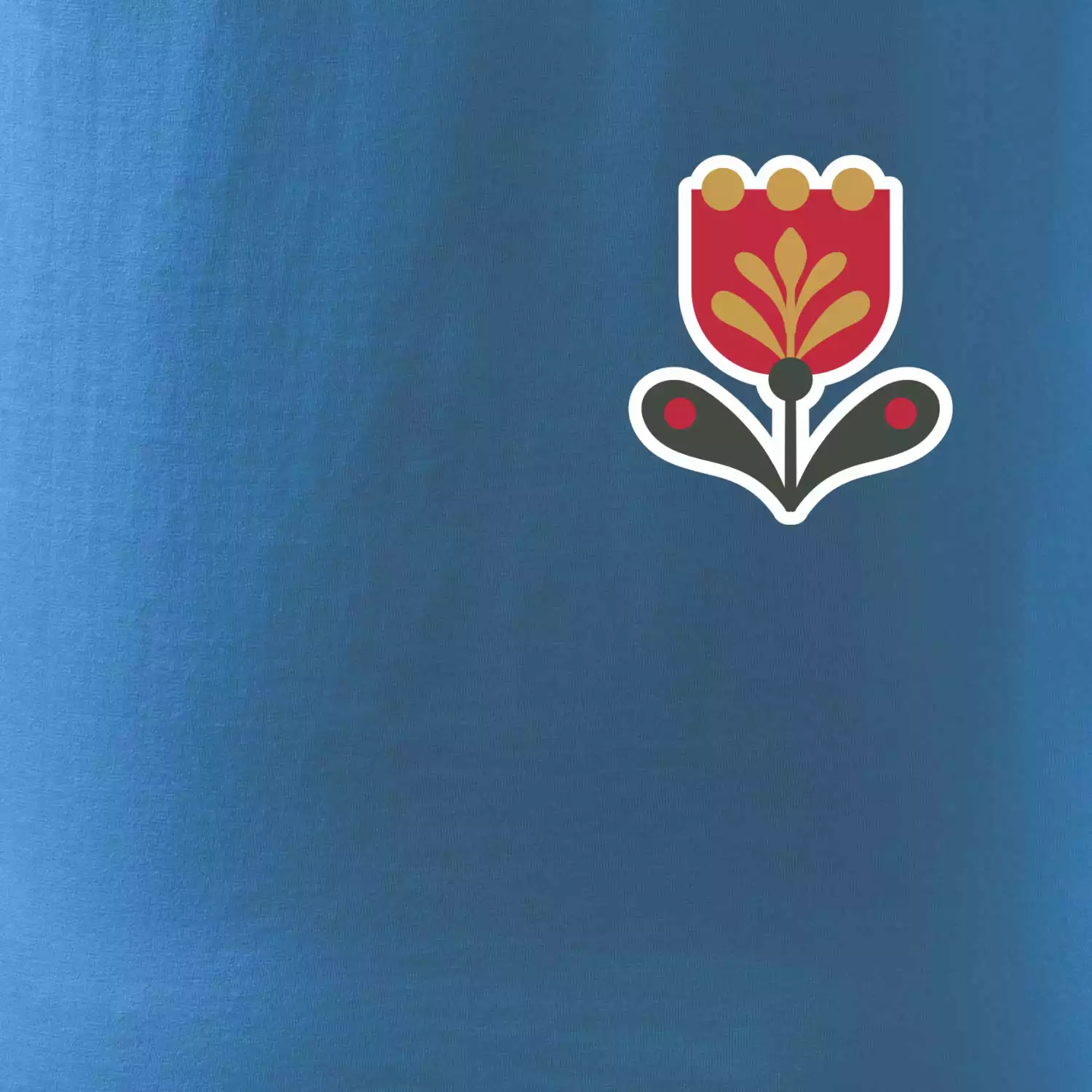 Folklor na prsu tulipán