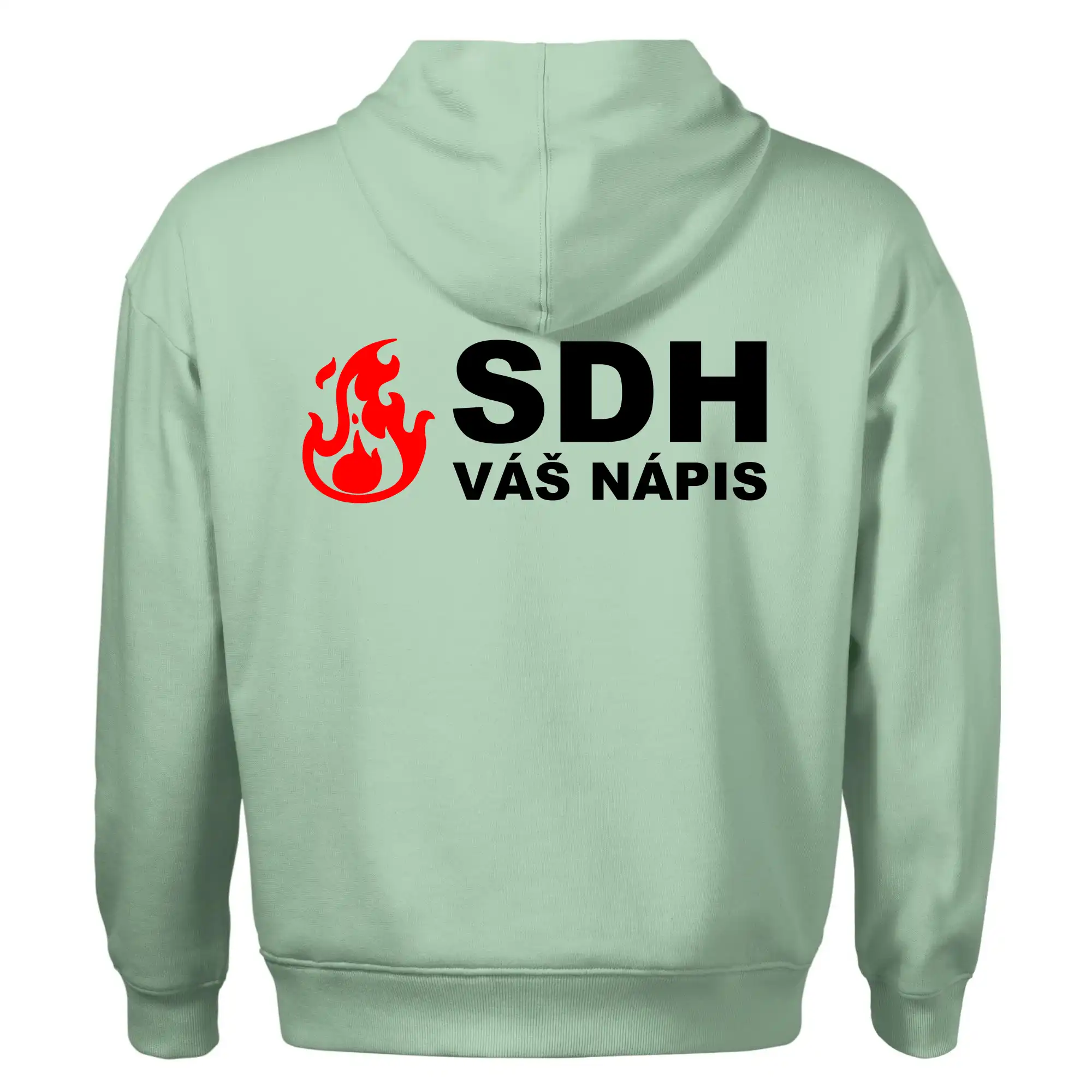 SDH nápis (oheň, název sboru - vlastní nápis)