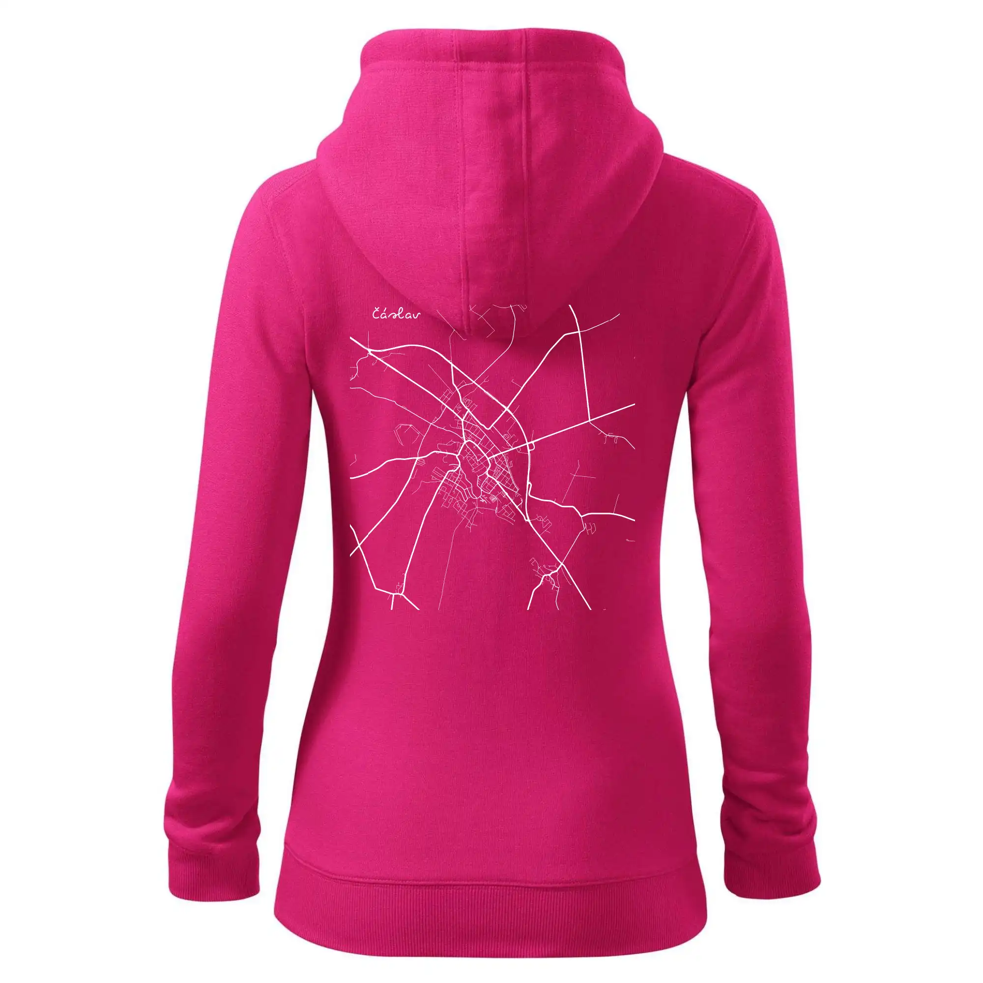 Černobílá mapa Čáslav