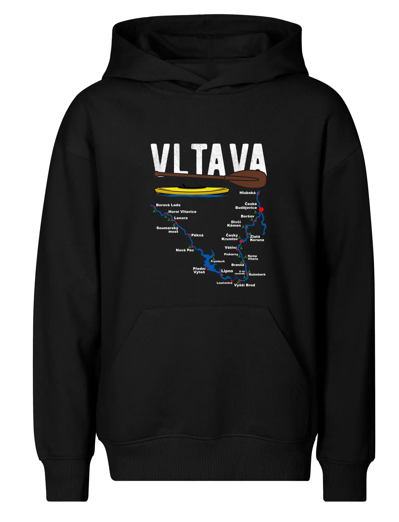 Mapa řeky Vltavy