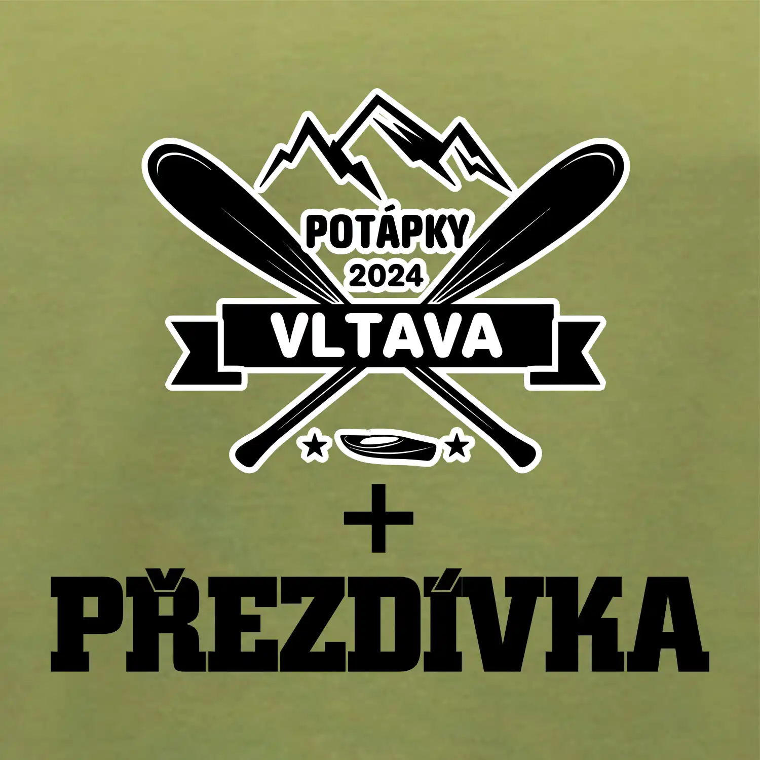 Na vodu - pádla hory (vlastní nápis)