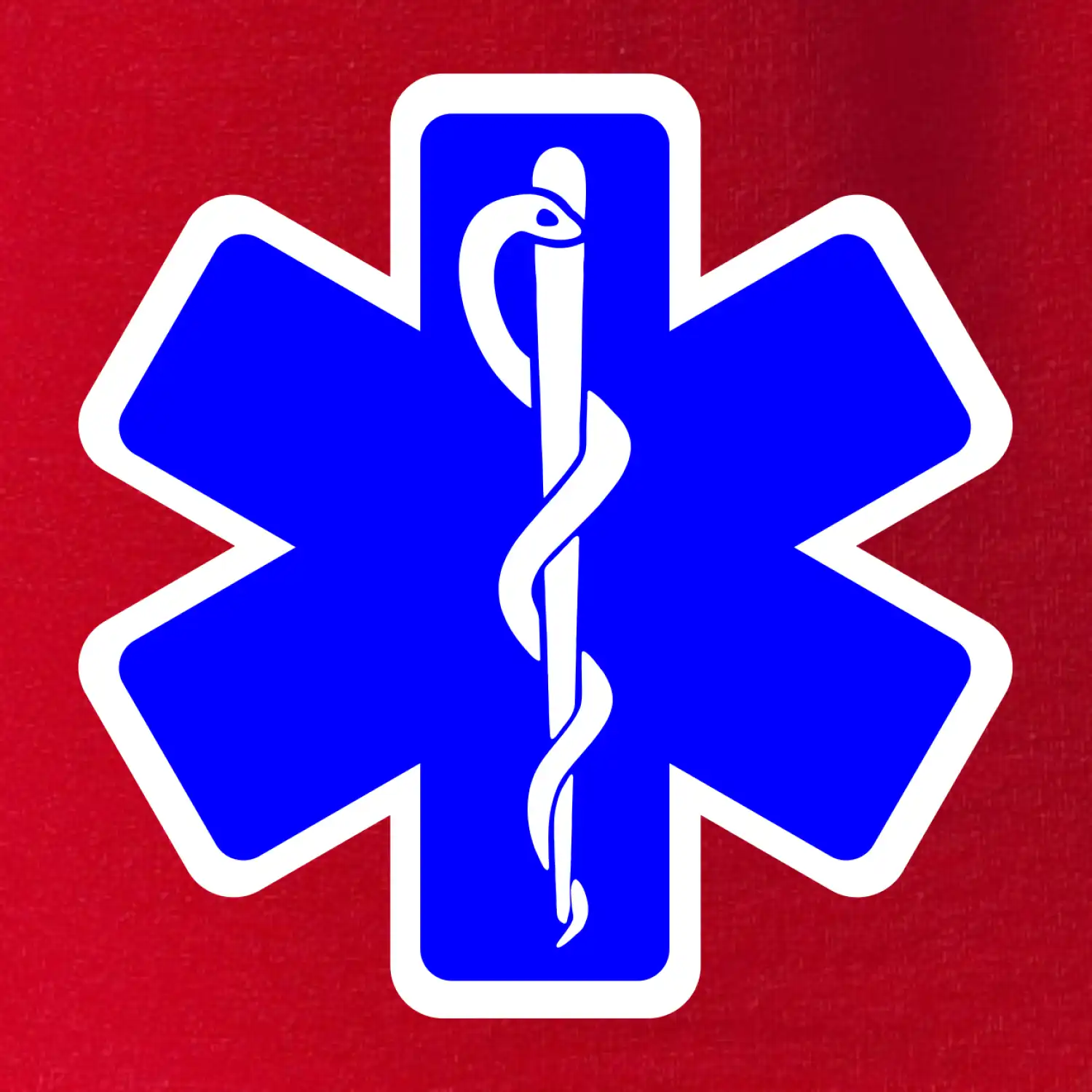 Rescue - Hvězda na prsu +  nápis na zádech