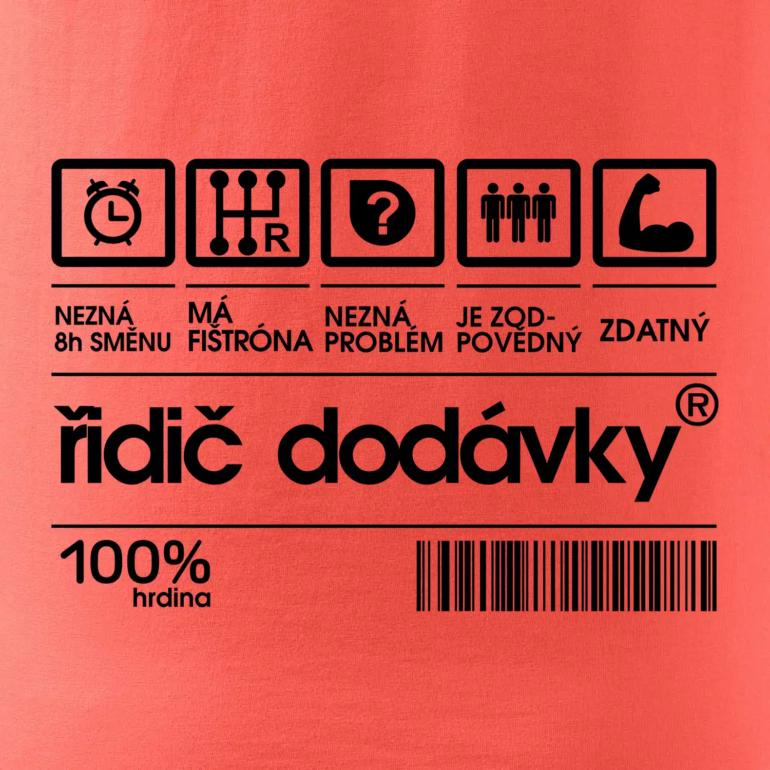 Čárový kód - řidič dodávky