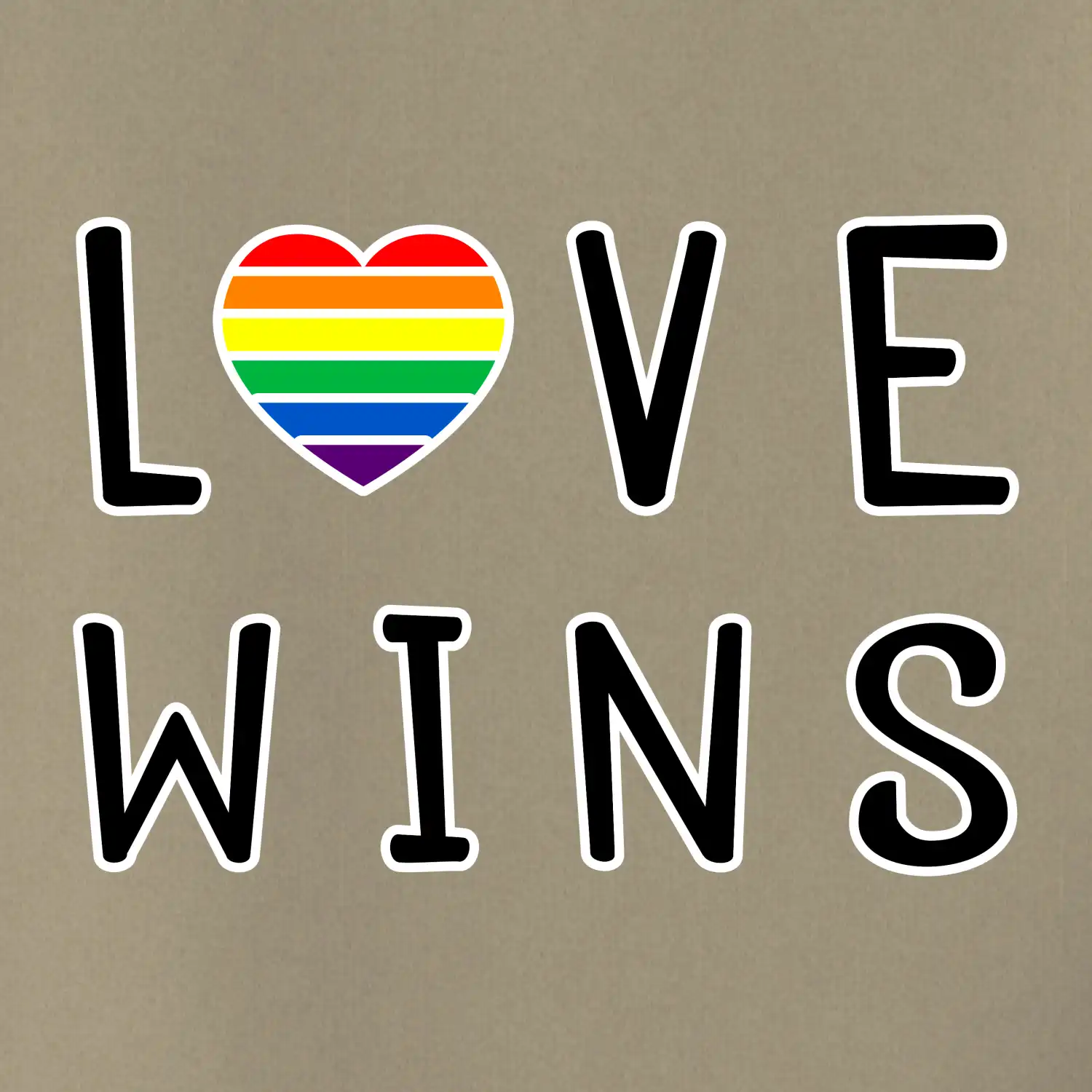 Love wins nápis