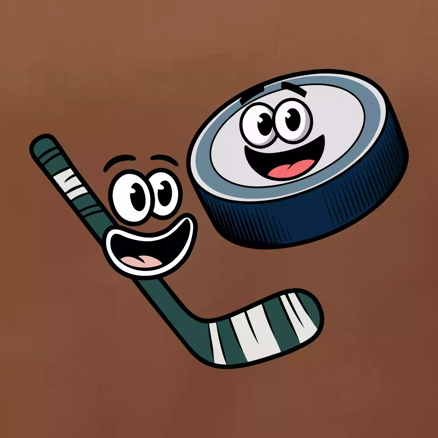 Parové triko - Puk a hokejka