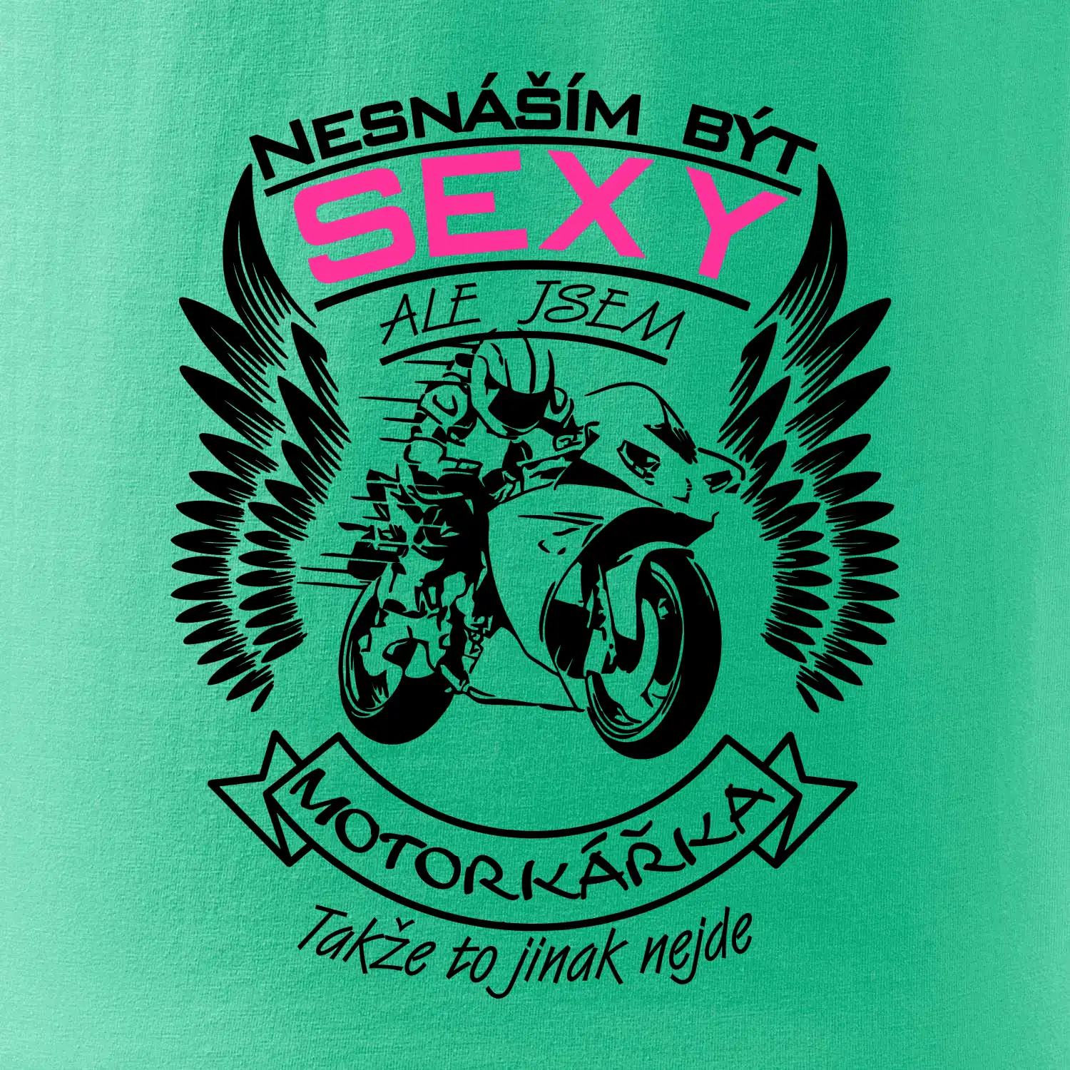 Nesnáším být sexy - motorkářka (motorka)