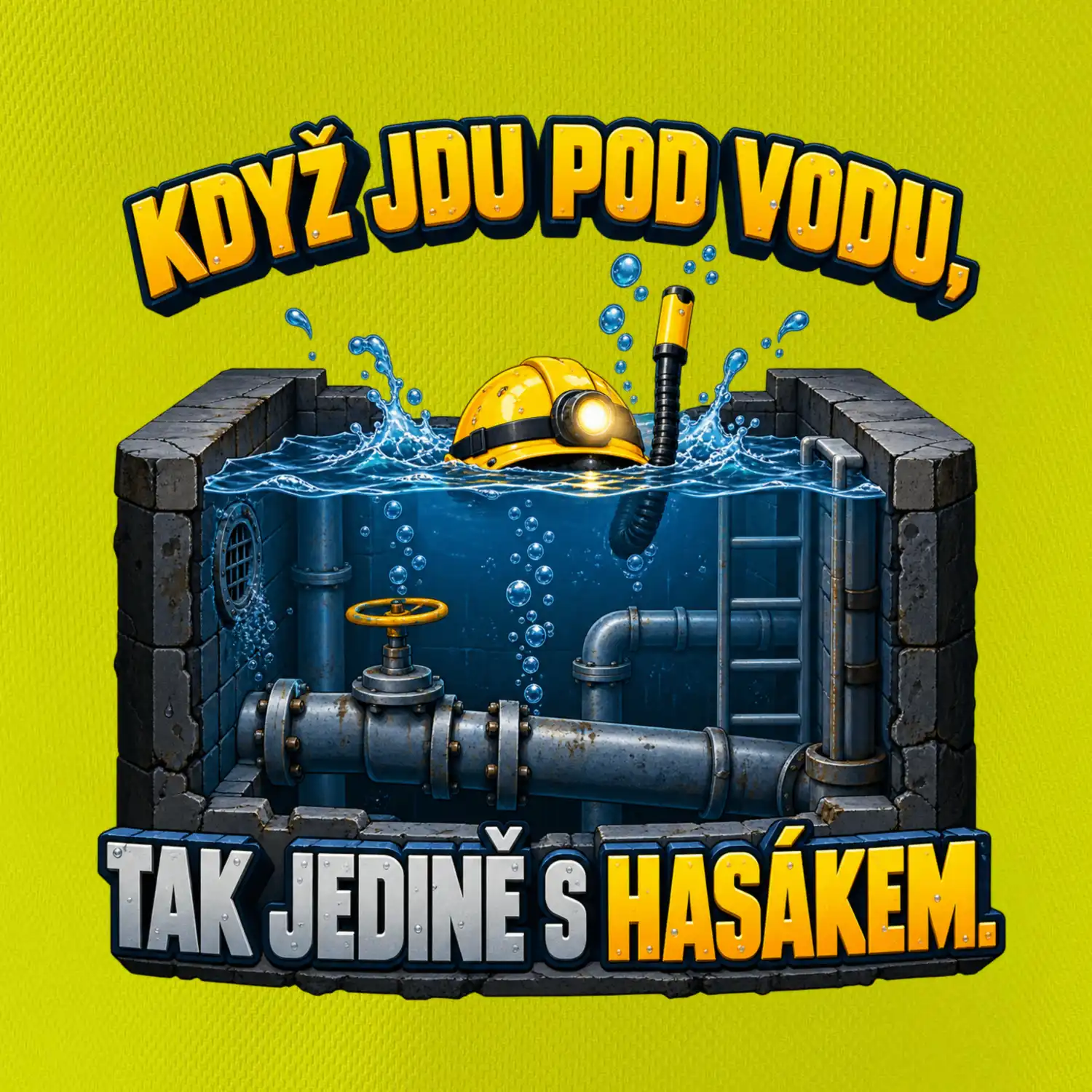 Instalatér pod vodou s hasákem