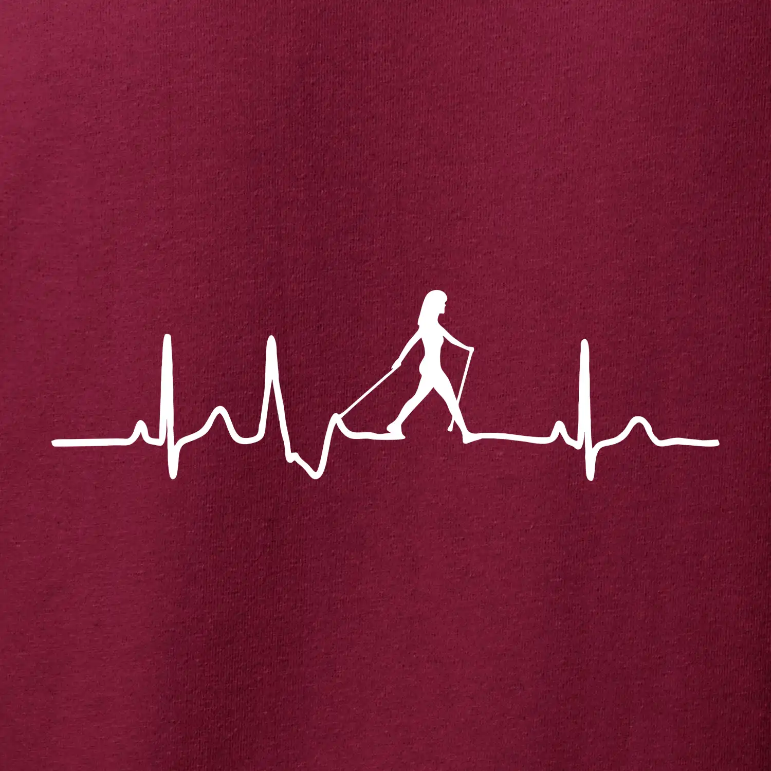 EKG nordic walking žena