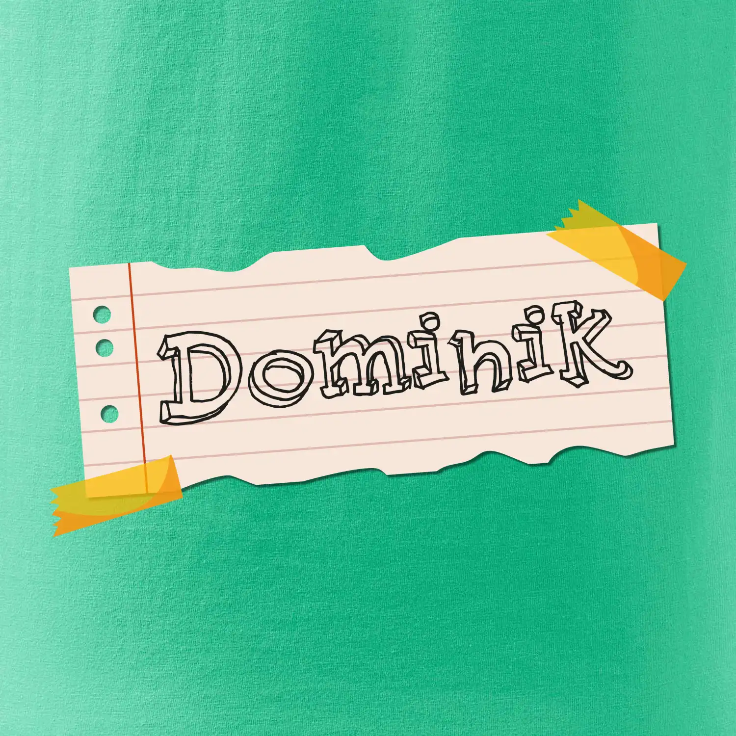 Papírek se jmenovkou - vlastní jméno