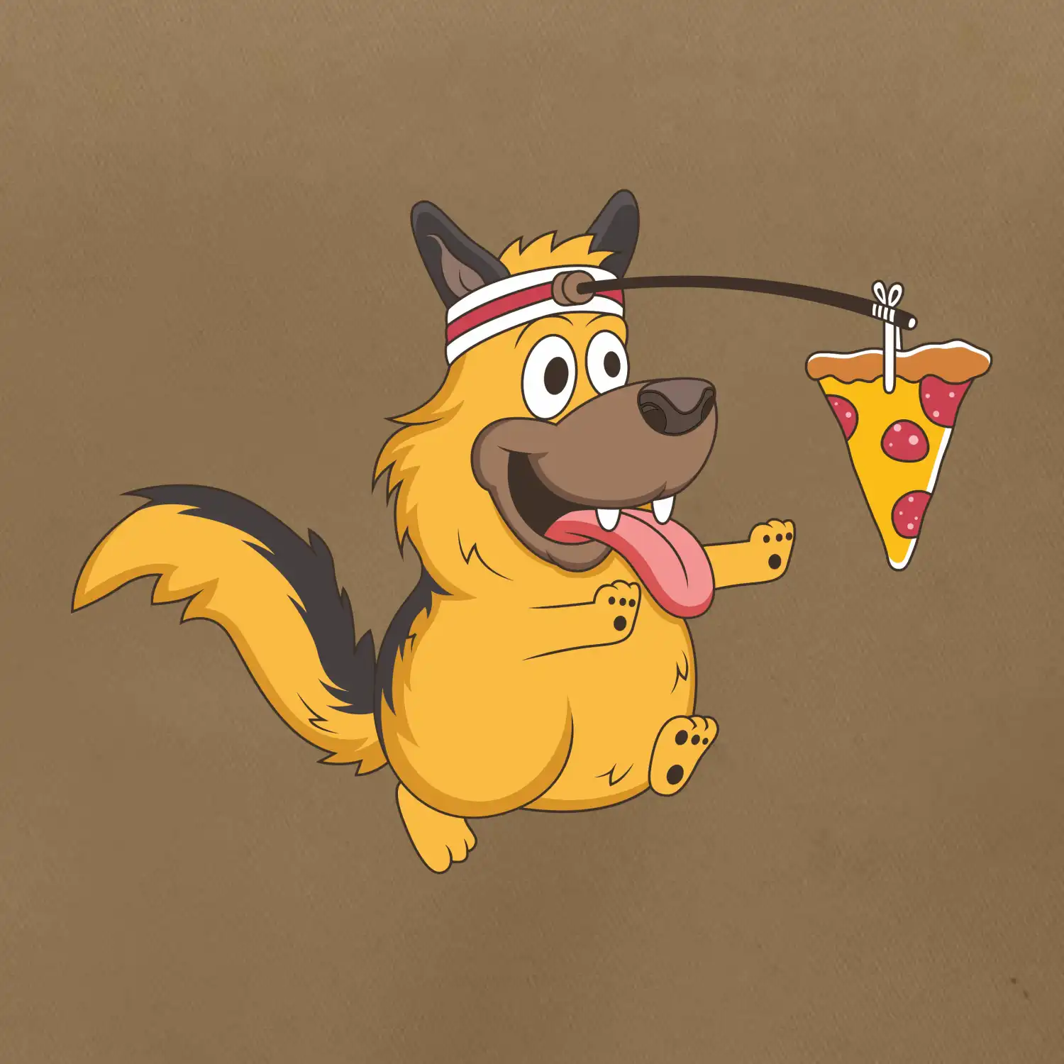 Pes s pizzou
