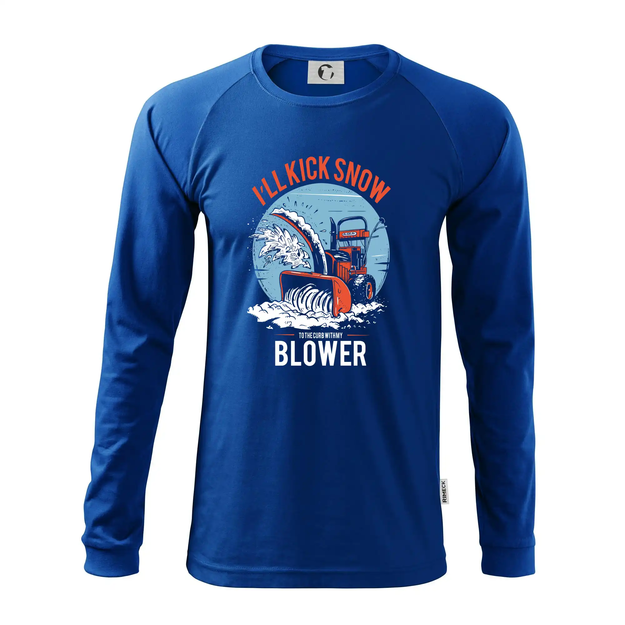 Kick snow blower