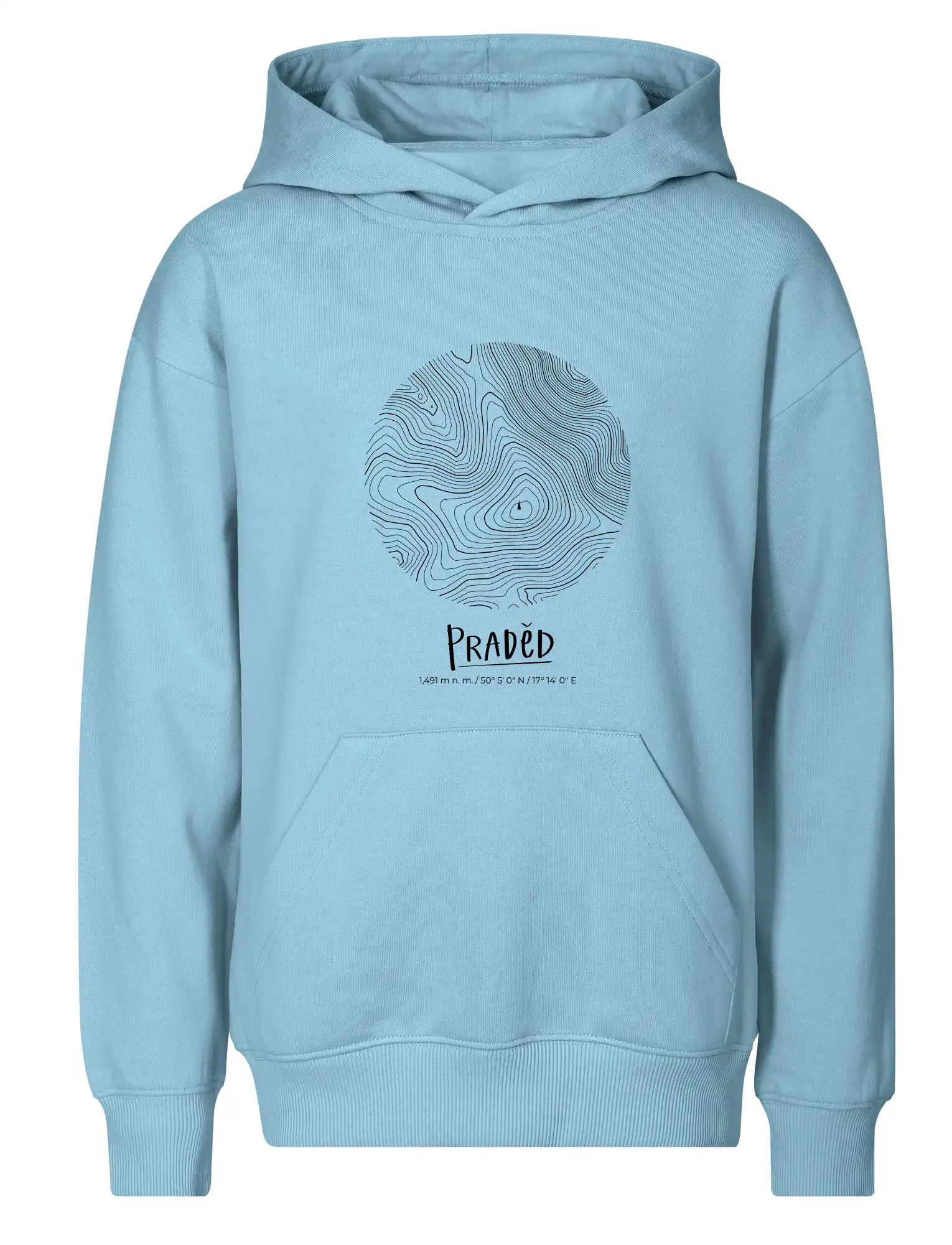 Praděd - vrstevnice v kruhu