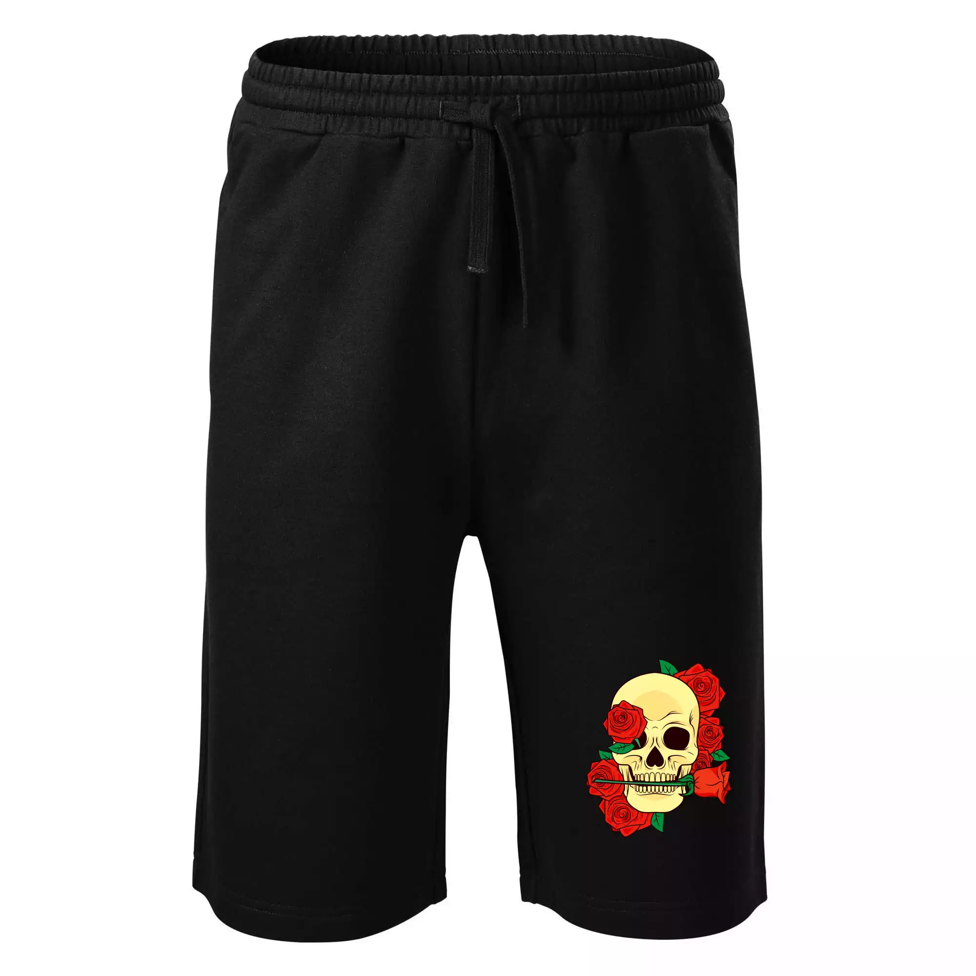 Lebka držící růži
