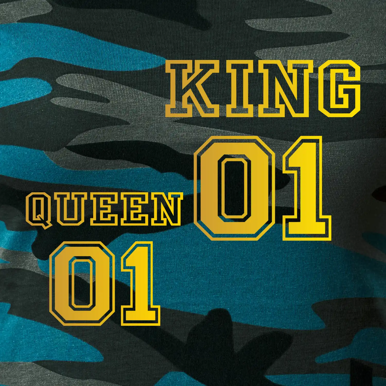 King - Queen - 01 dres - zlatý potisk