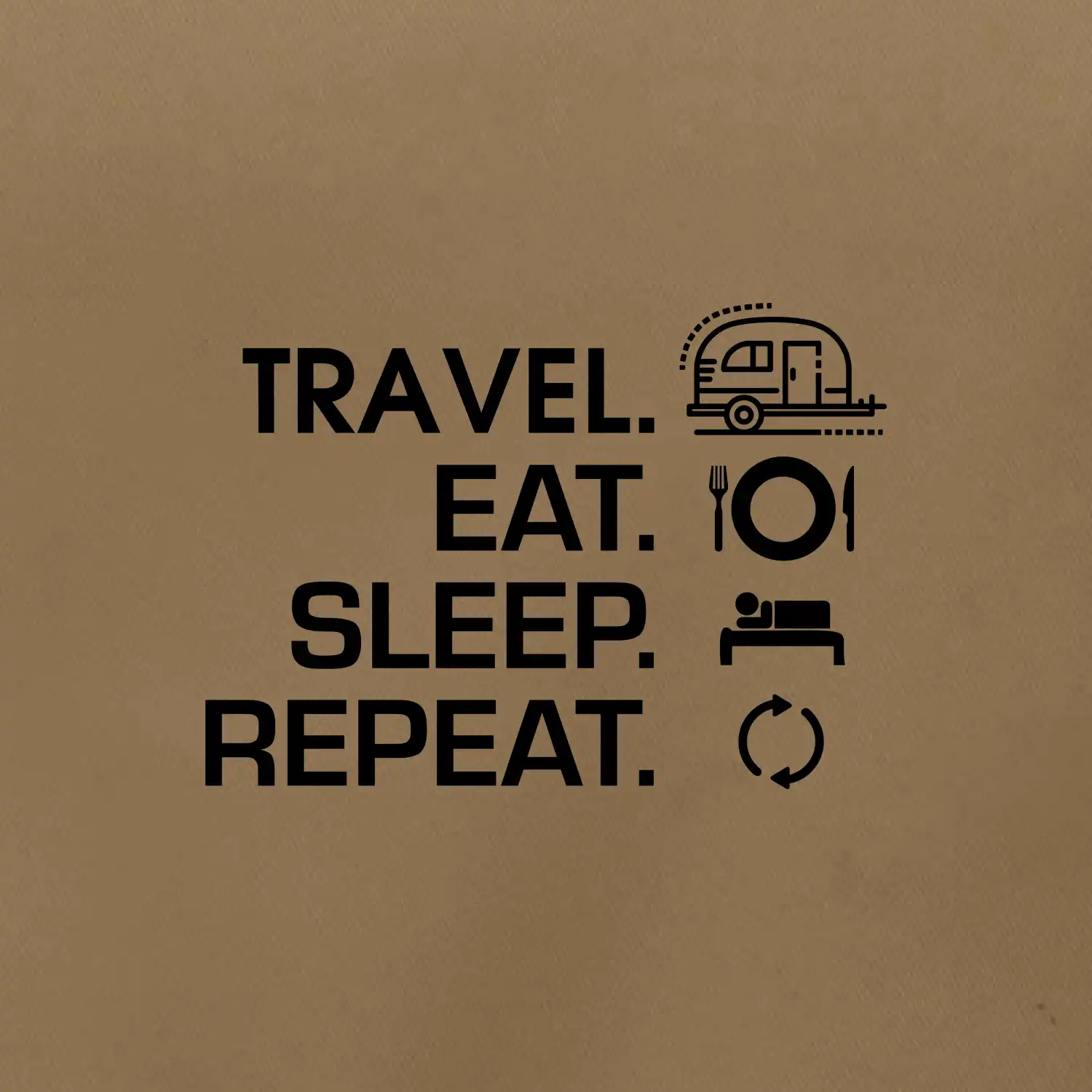 Eat sleep travel - Malý přívěs