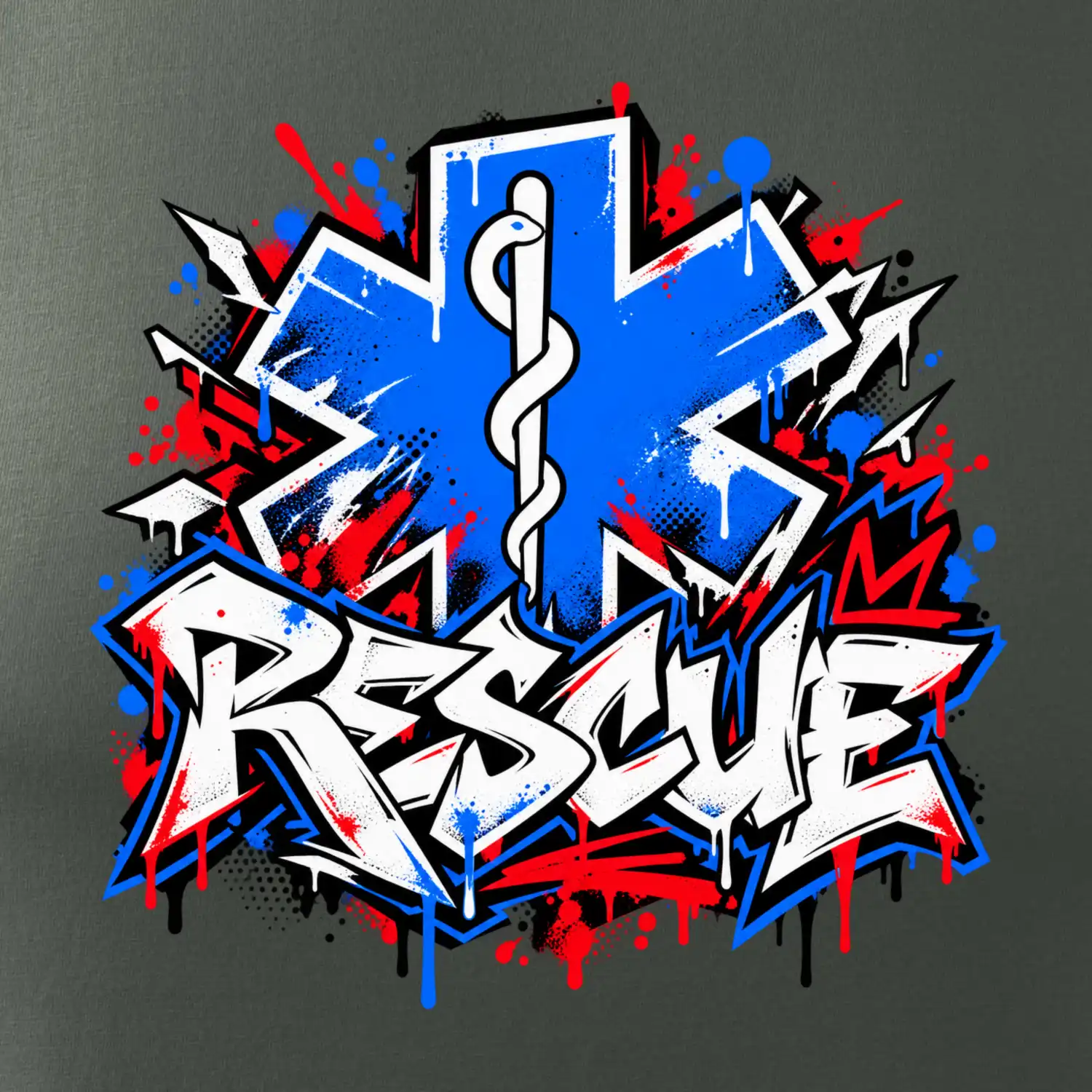 Rescue - Graffiti nápis