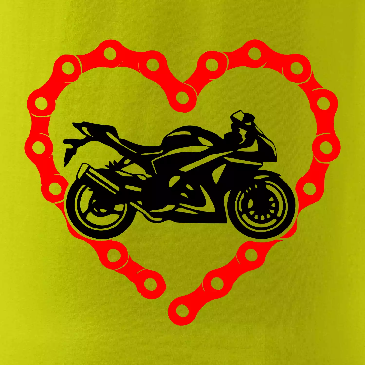 Moto srdce řetěz - silniční