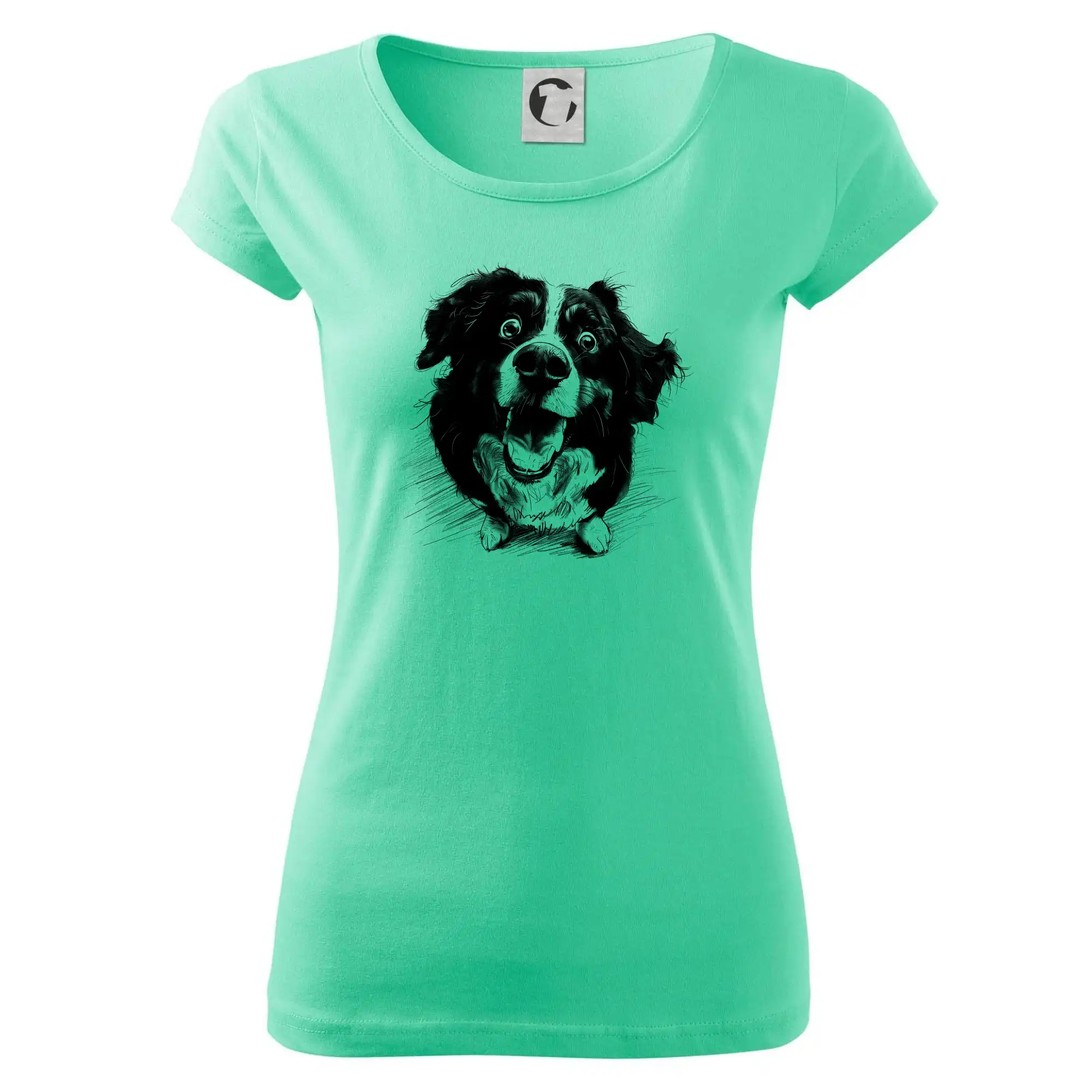 Černobílá karikatura Bernský salašnický pes