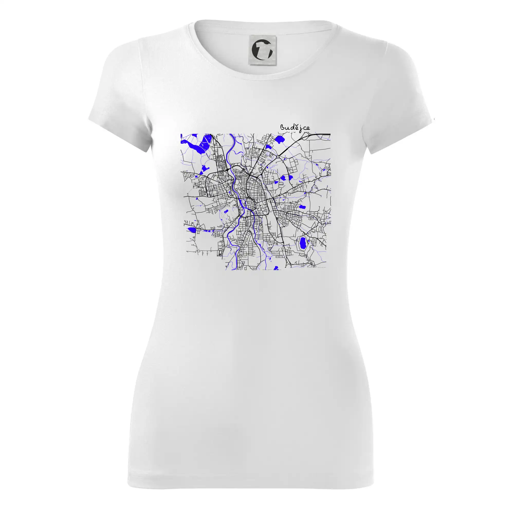 Budějce  - Mapa s vodními toky