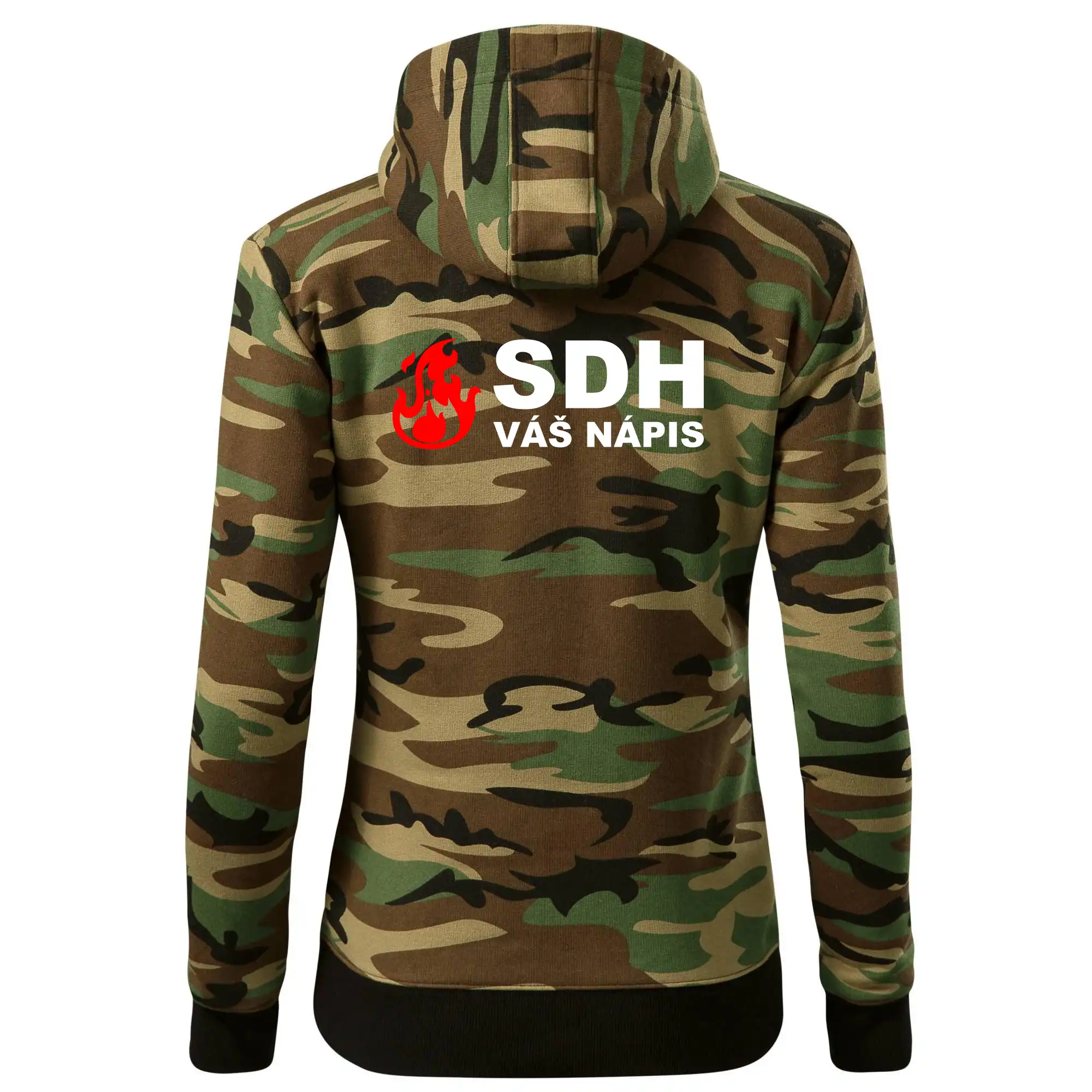 SDH nápis (oheň, název sboru - vlastní nápis)