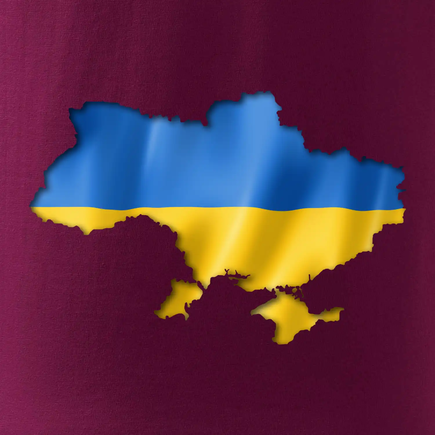 Ukrajina vlajka mapa