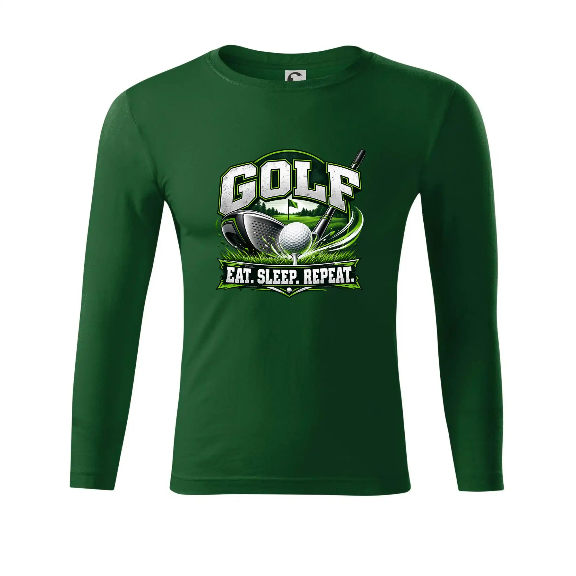 Golfová hůl s míčkem eat sleep repeat