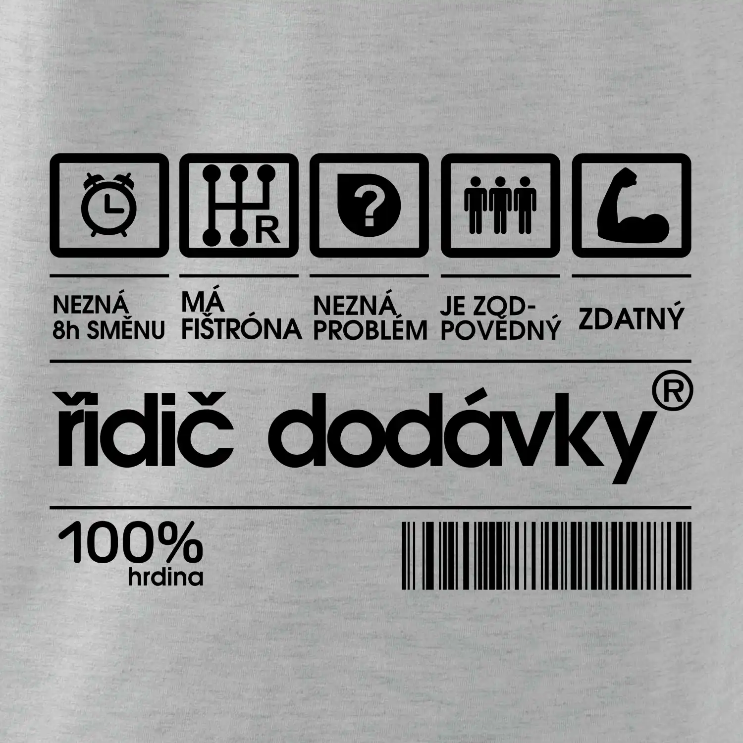 Čárový kód - řidič dodávky