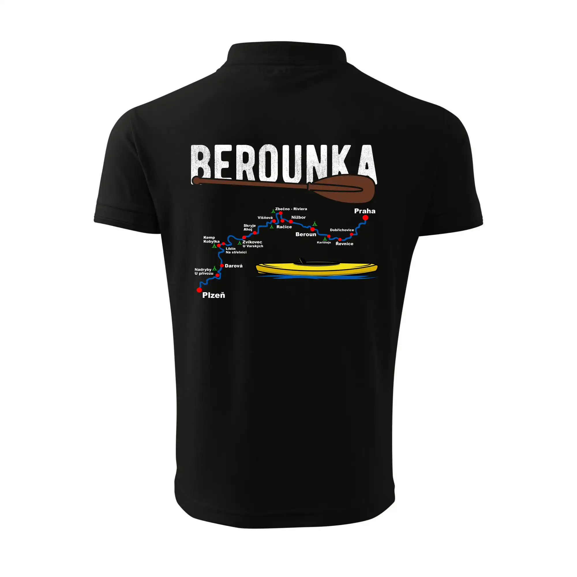 Mapa řeky Berounky