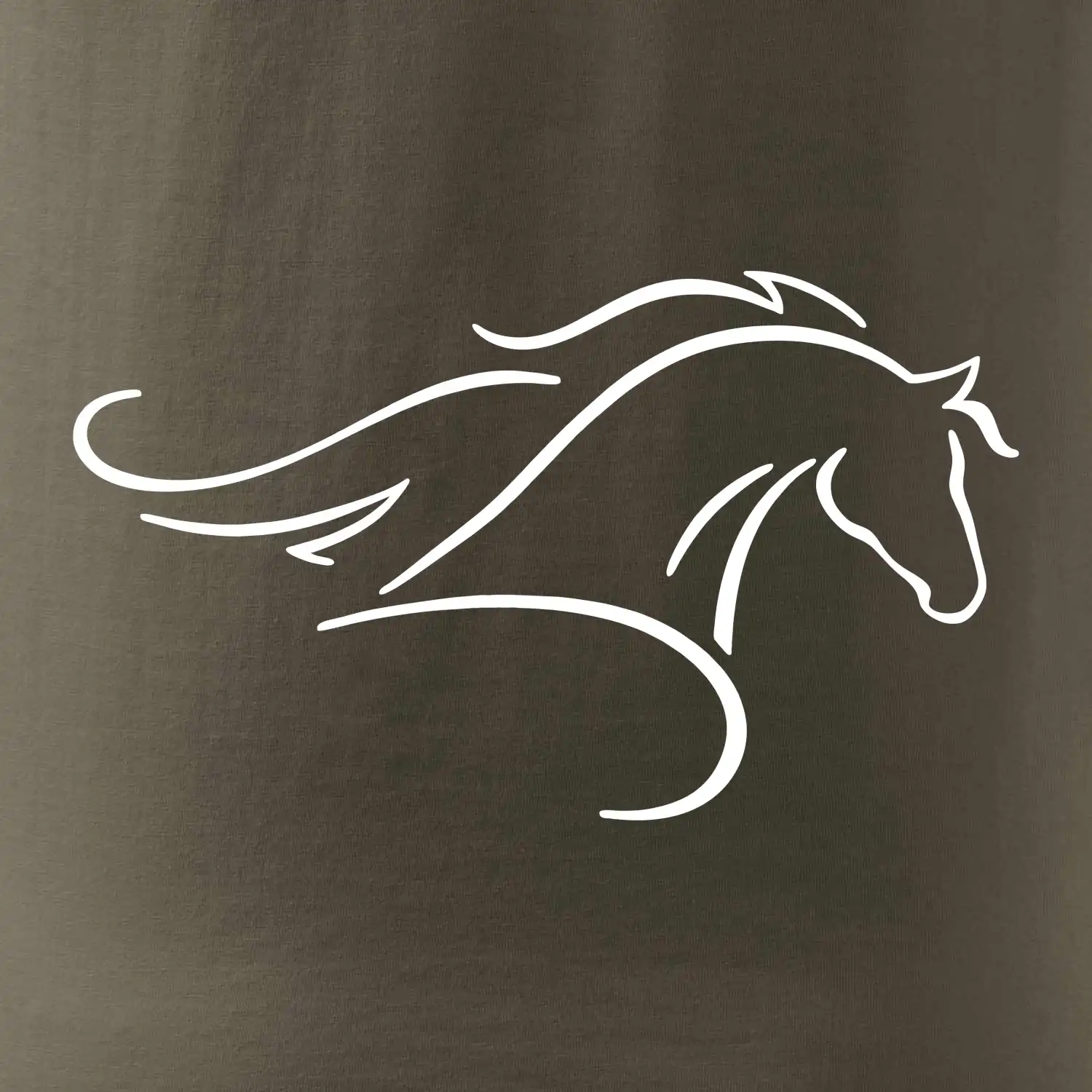 Kůň - bežící silueta hlavy