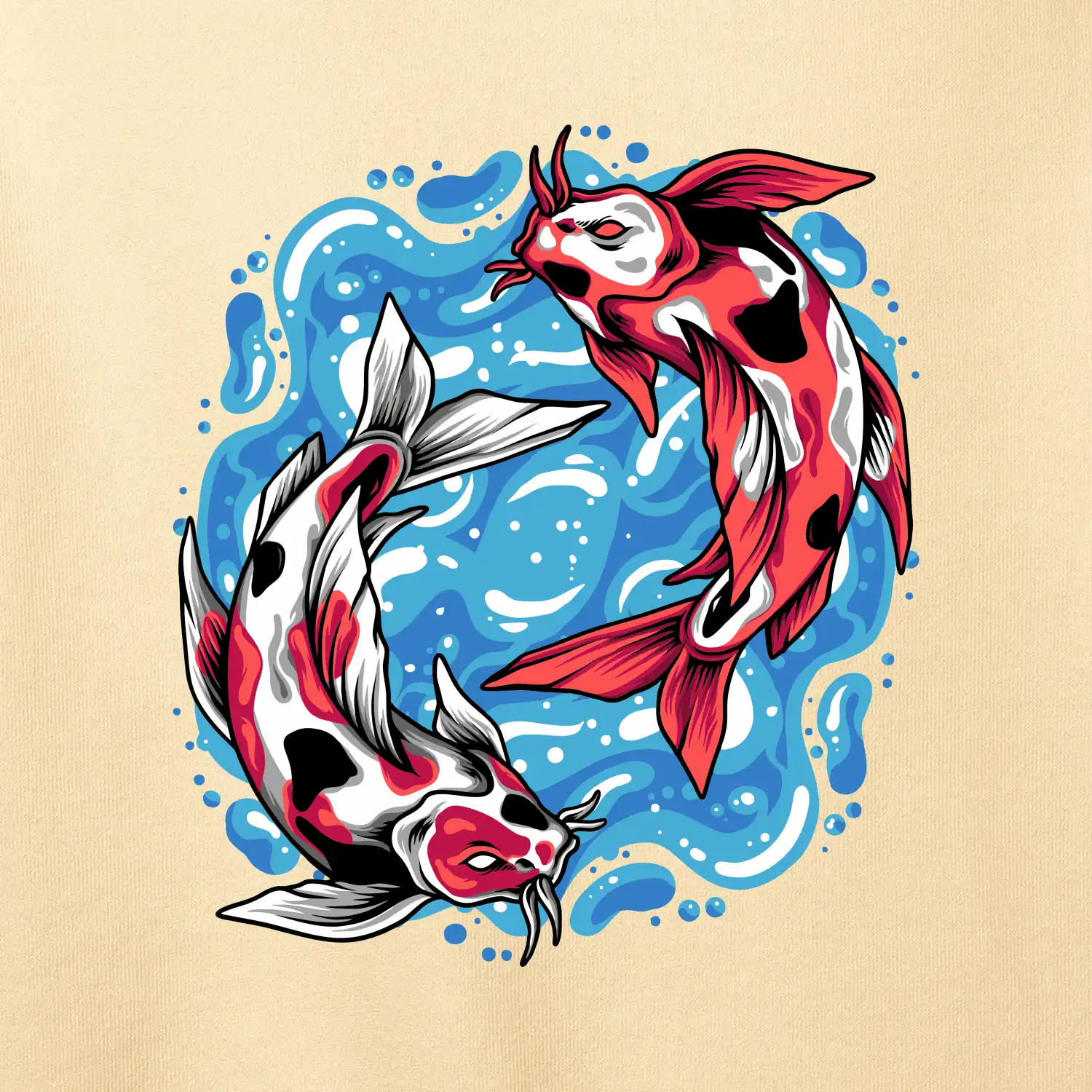 Yin & Yang Koi kapr - červený