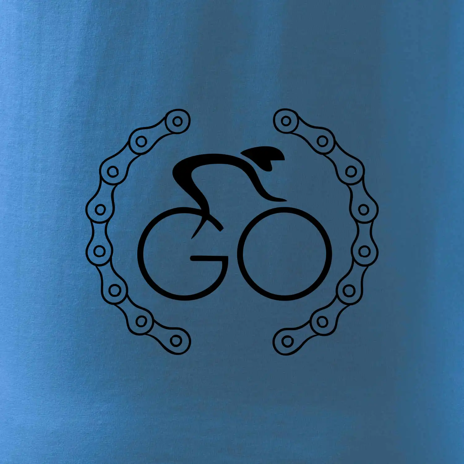 Logo cyklisty a řetěz
