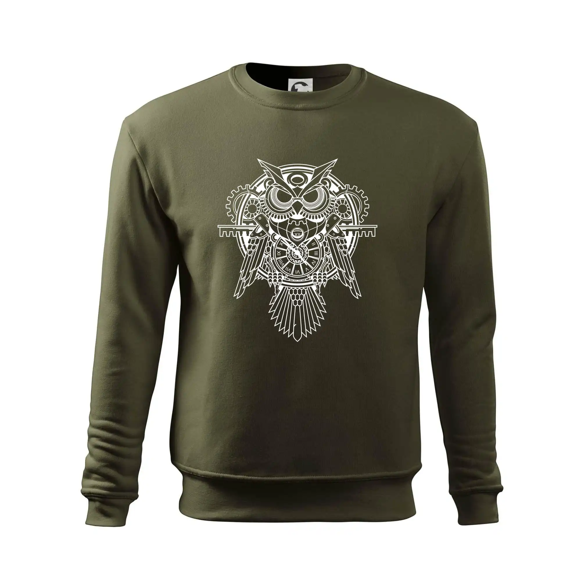 Steampunk sova černobílá