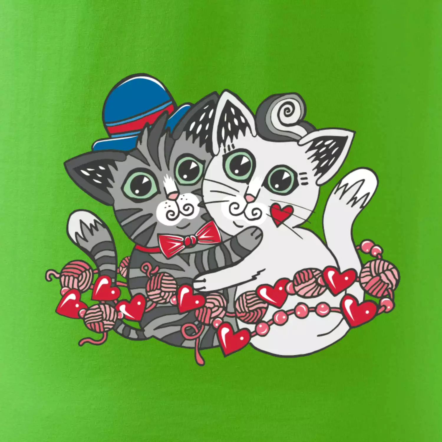 Kočky v objetí (Pecka design)