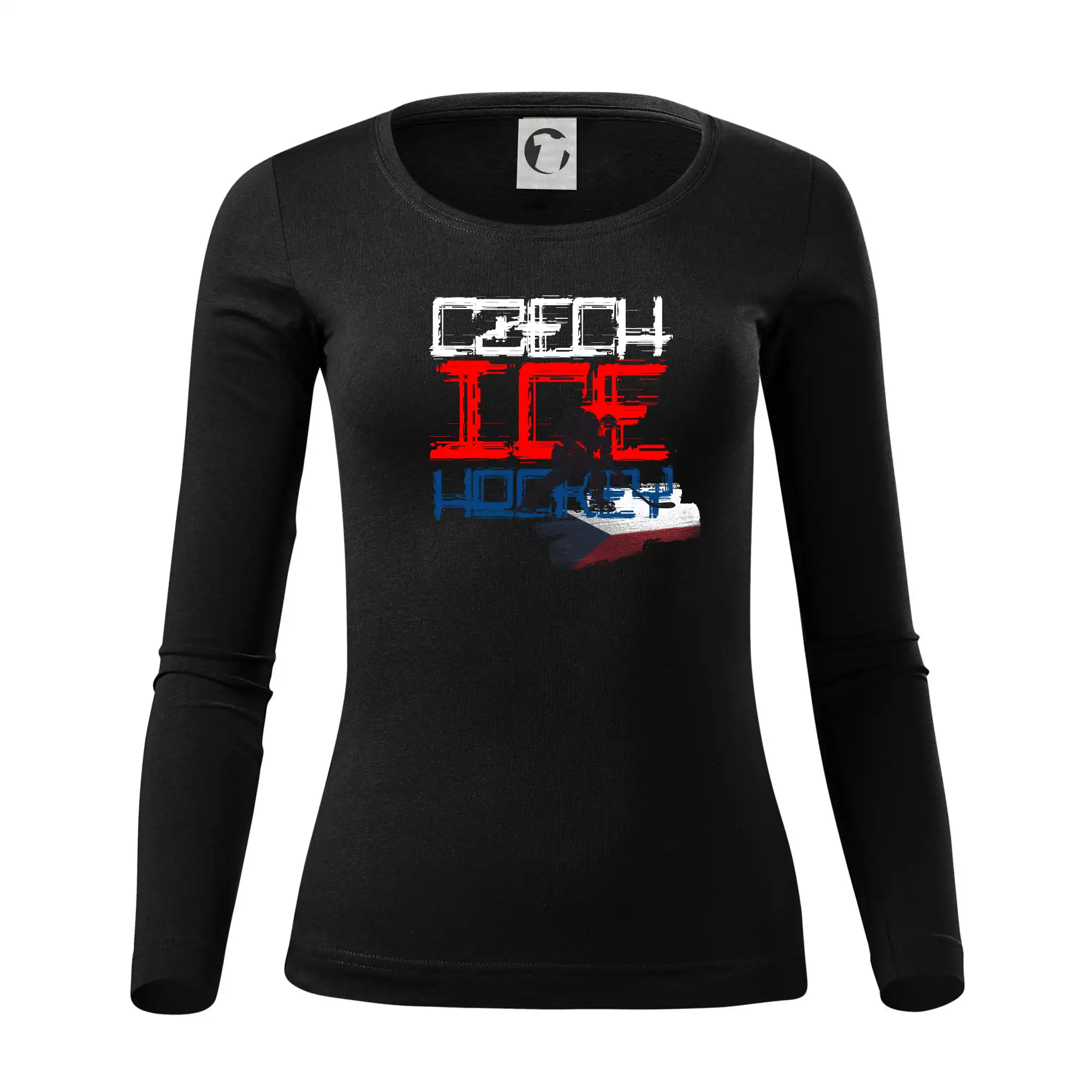 Czech ice hockey - nápis a vlajka - Mistrovství světa v ledním hokeji 2024