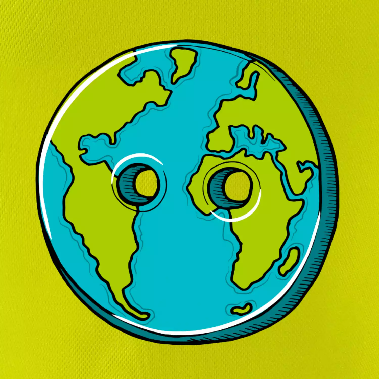 Planeta země knoflík (Pecka design)