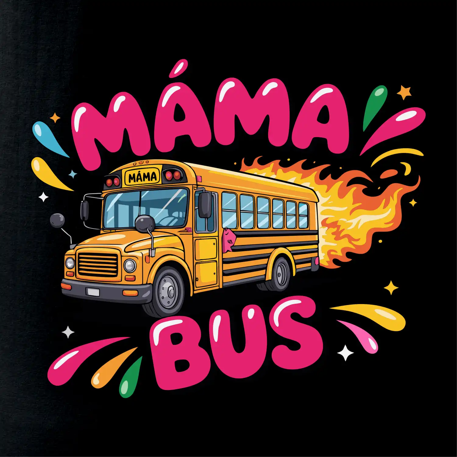 Máma bus - žlutý autobus