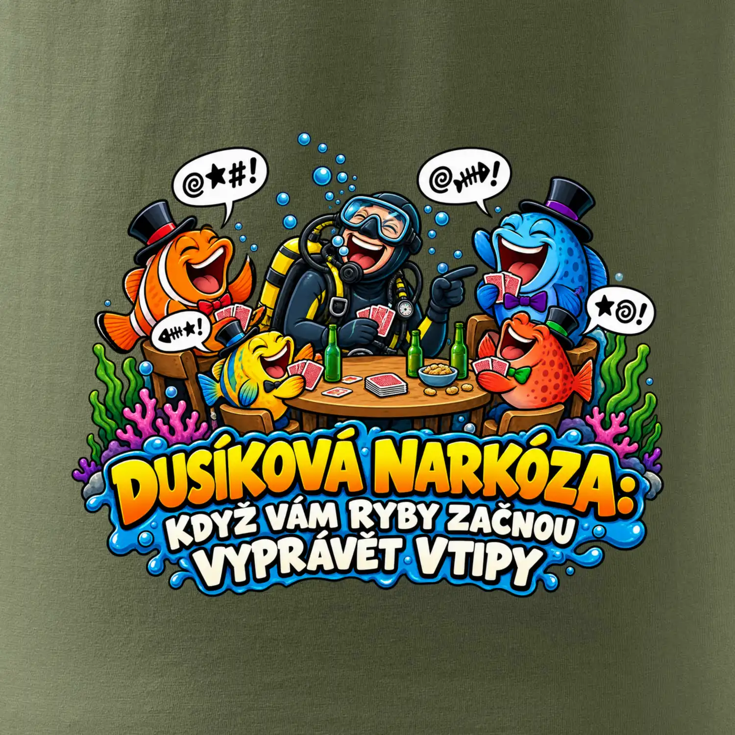 Dusíková narkóza když ryby vyprávějí vtipy