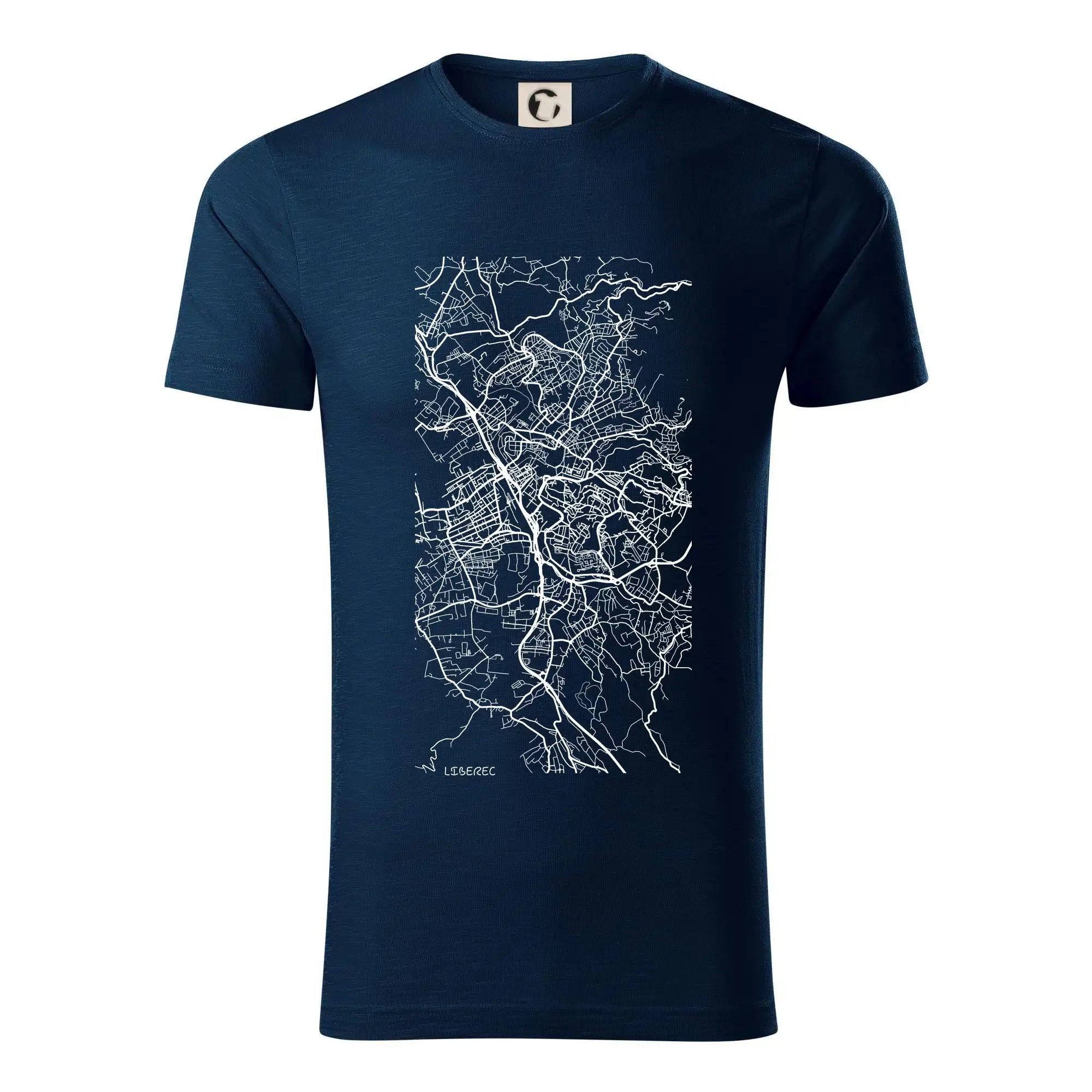 Černobílá mapa Liberec