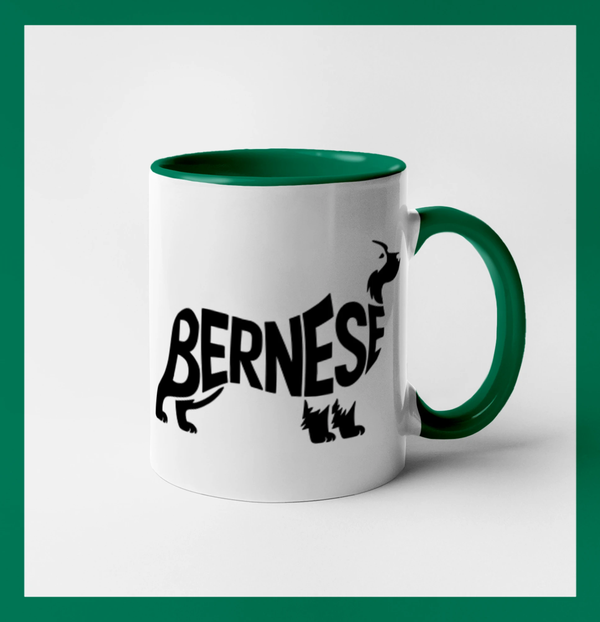 Bernese Mountain Dog nápis v těle