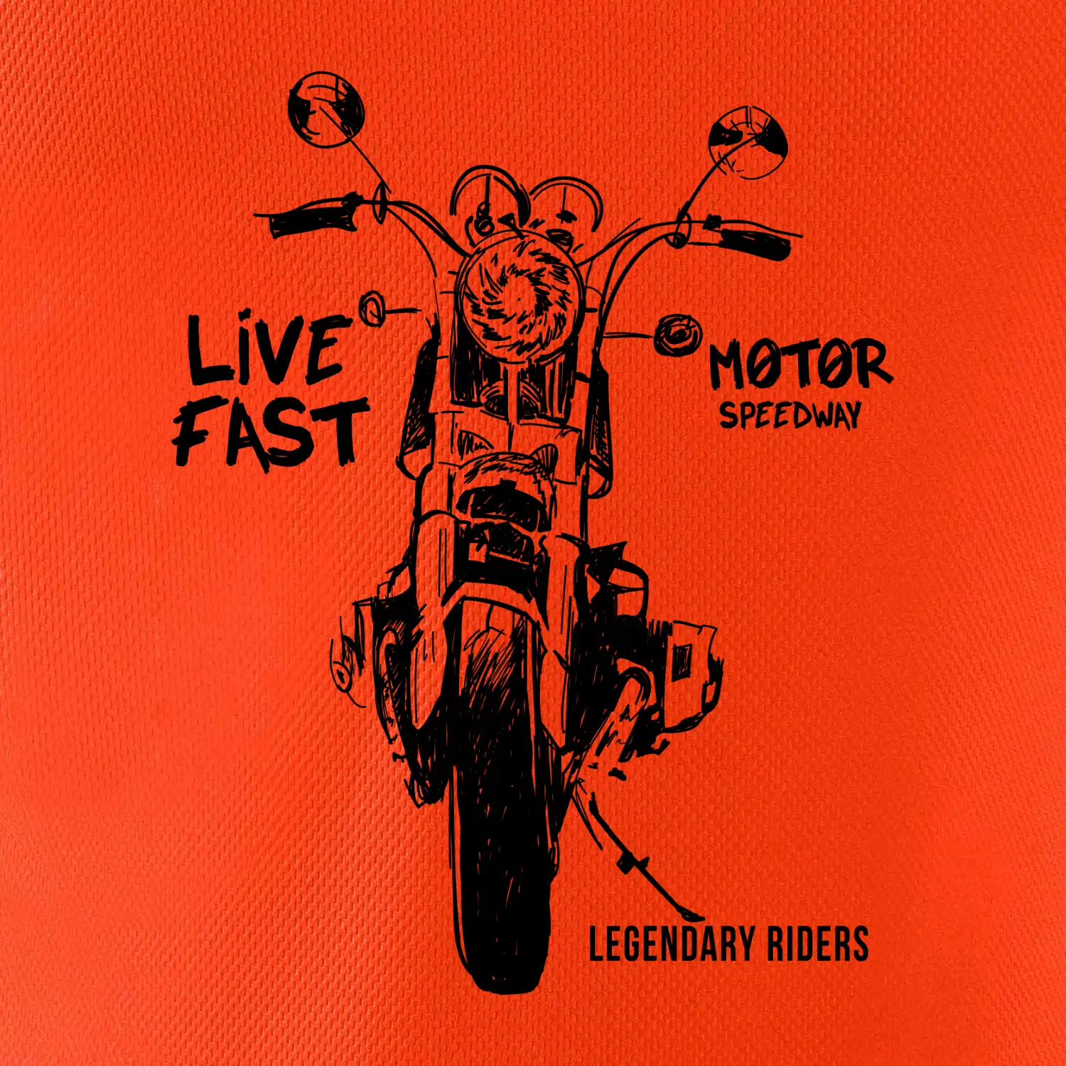 Motorka kresba live fast