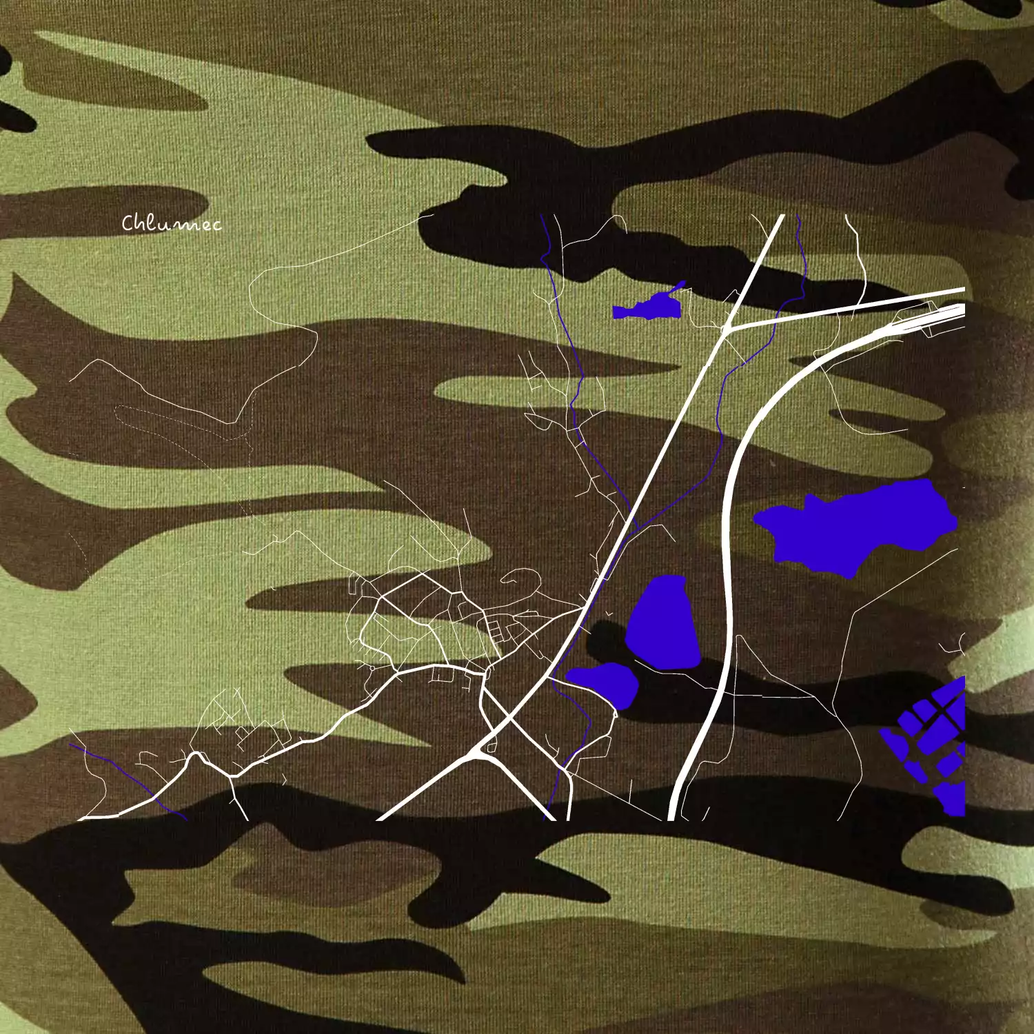 Chlumec 403 39 mapa s vodními toky