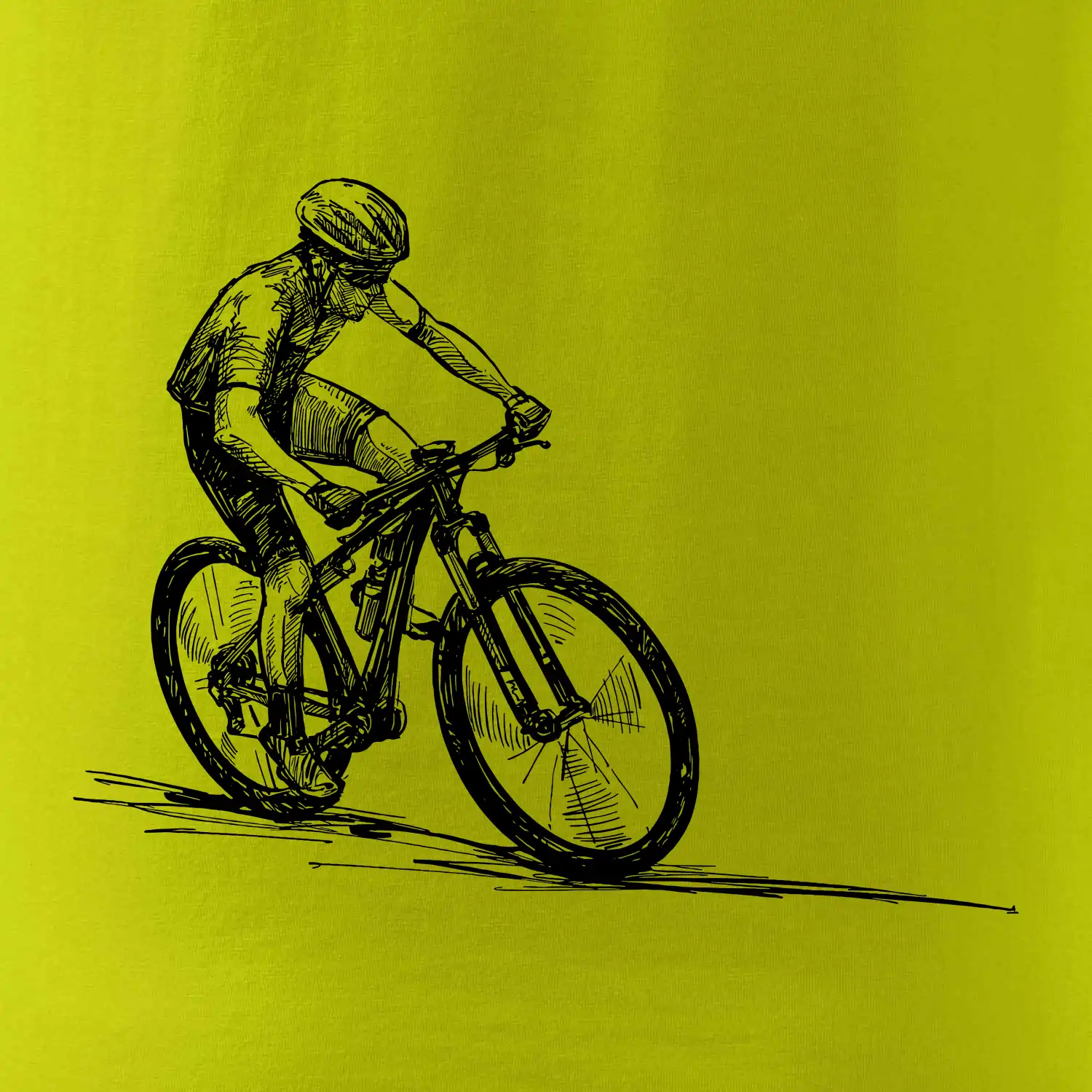 MTB kreslený cyklista